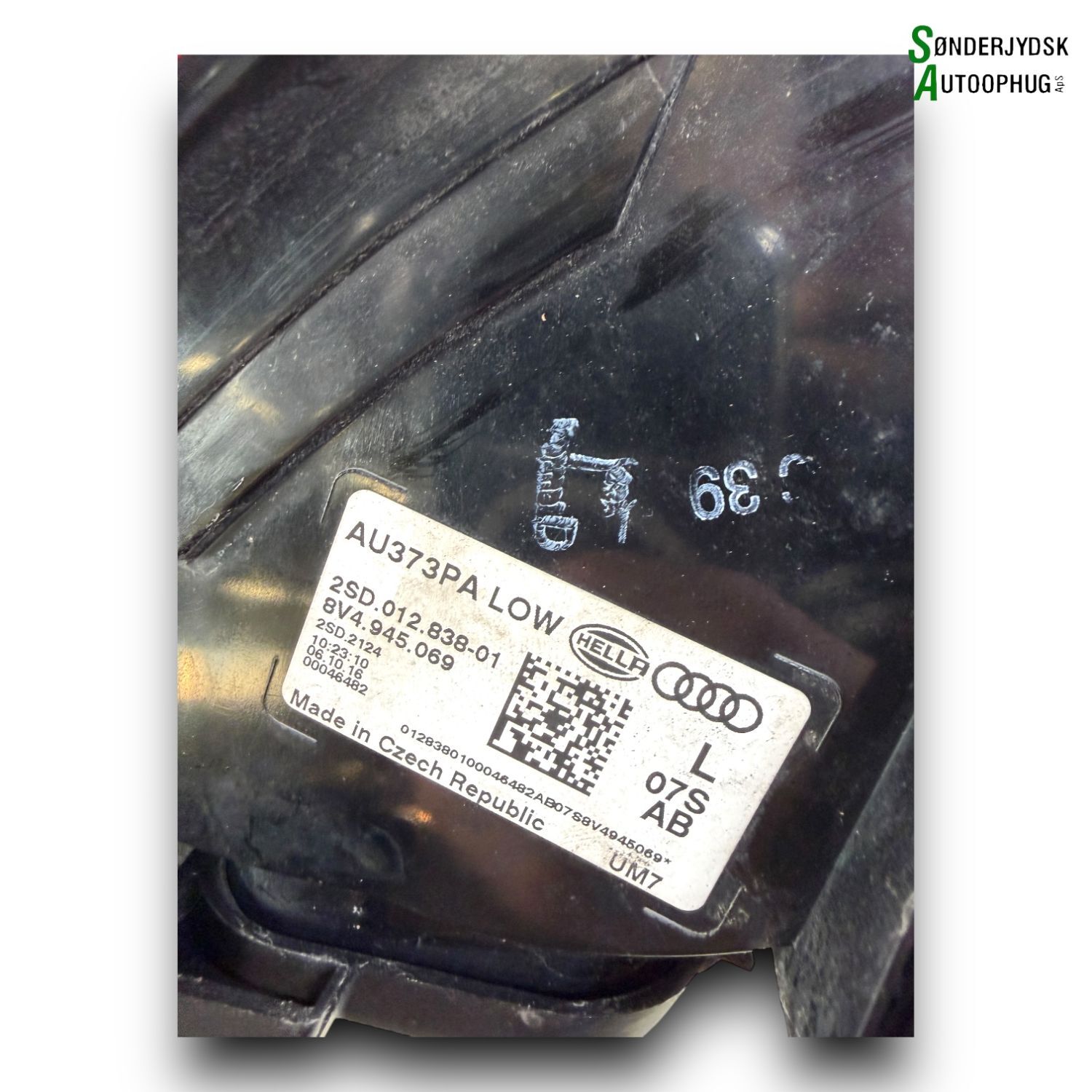 Audi A3 8V Baglygte Med OEM Nr. 8V4945069 Fra Audi Ophugger