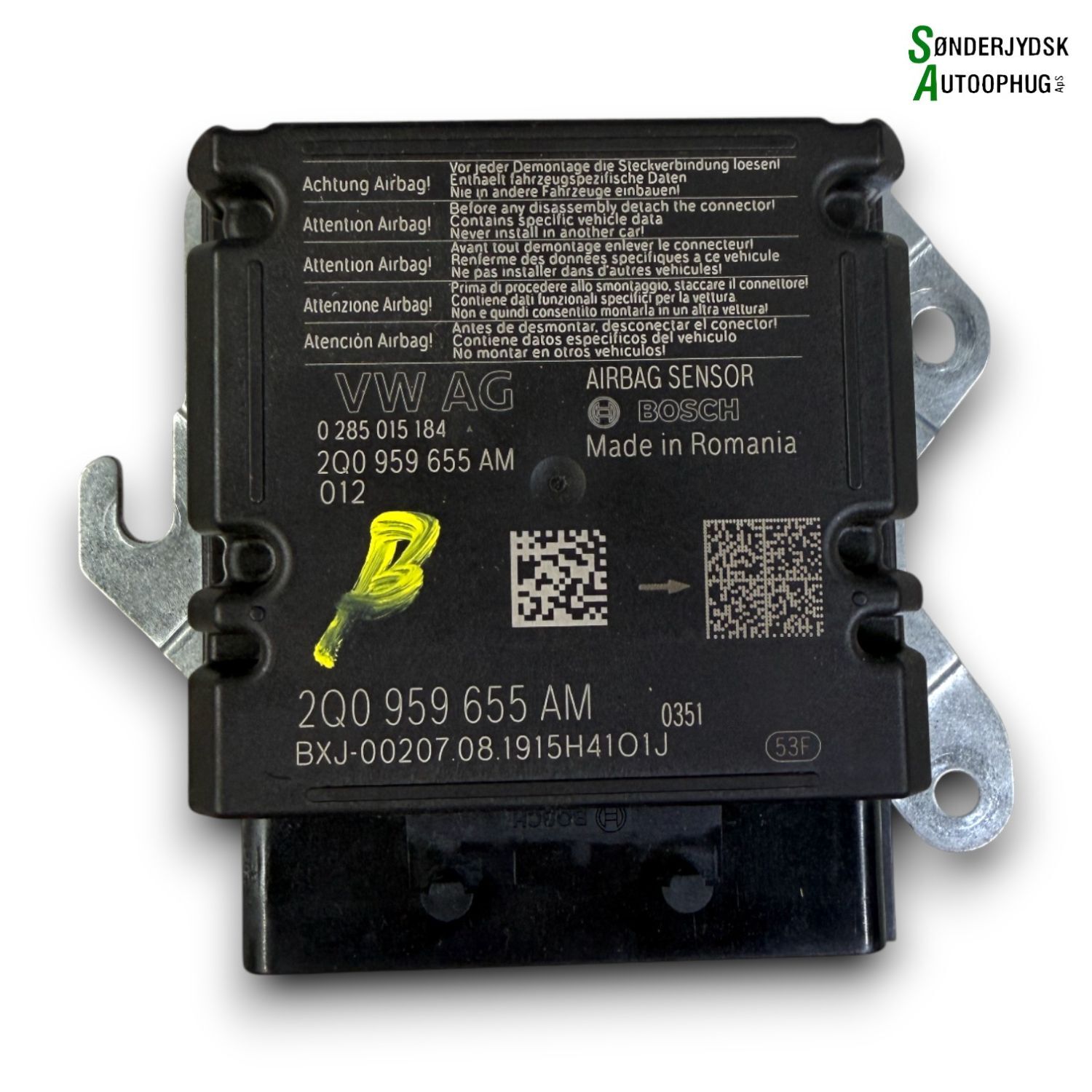 VW Polo Aw Airbag Elboks Med OEM Nr. 2Q0959655AM Fra VW Ophugger