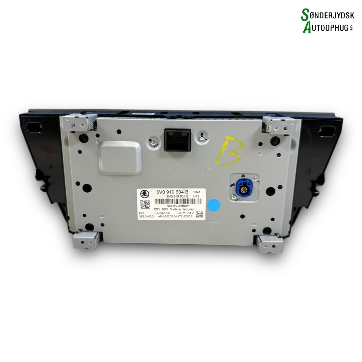 Skoda Fabia Radio, Multi Display Med OEM Nr. 6V0919604B Fra Skoda Ophugger
