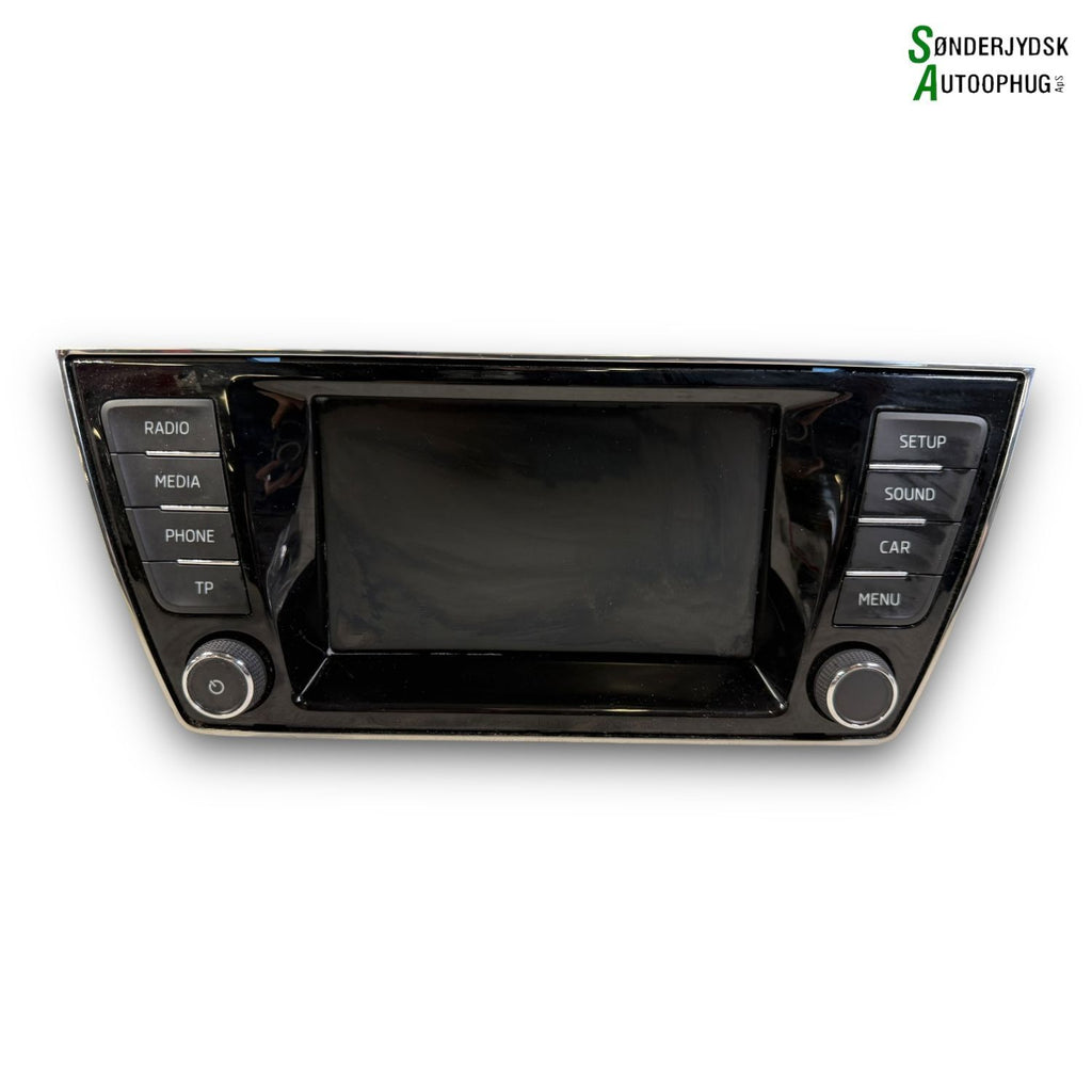 Skoda Fabia Radio, Multi Display Med OEM Nr. 6V0919604B Fra Skoda Ophugger