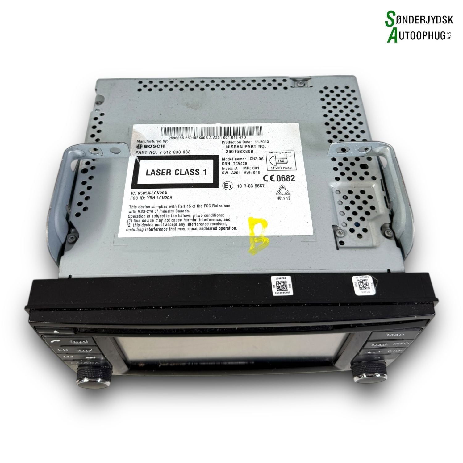 Nissan Juke Radio, Multi Display Med OEM Nr. 25915BX80B Fra Nissan Ophugger