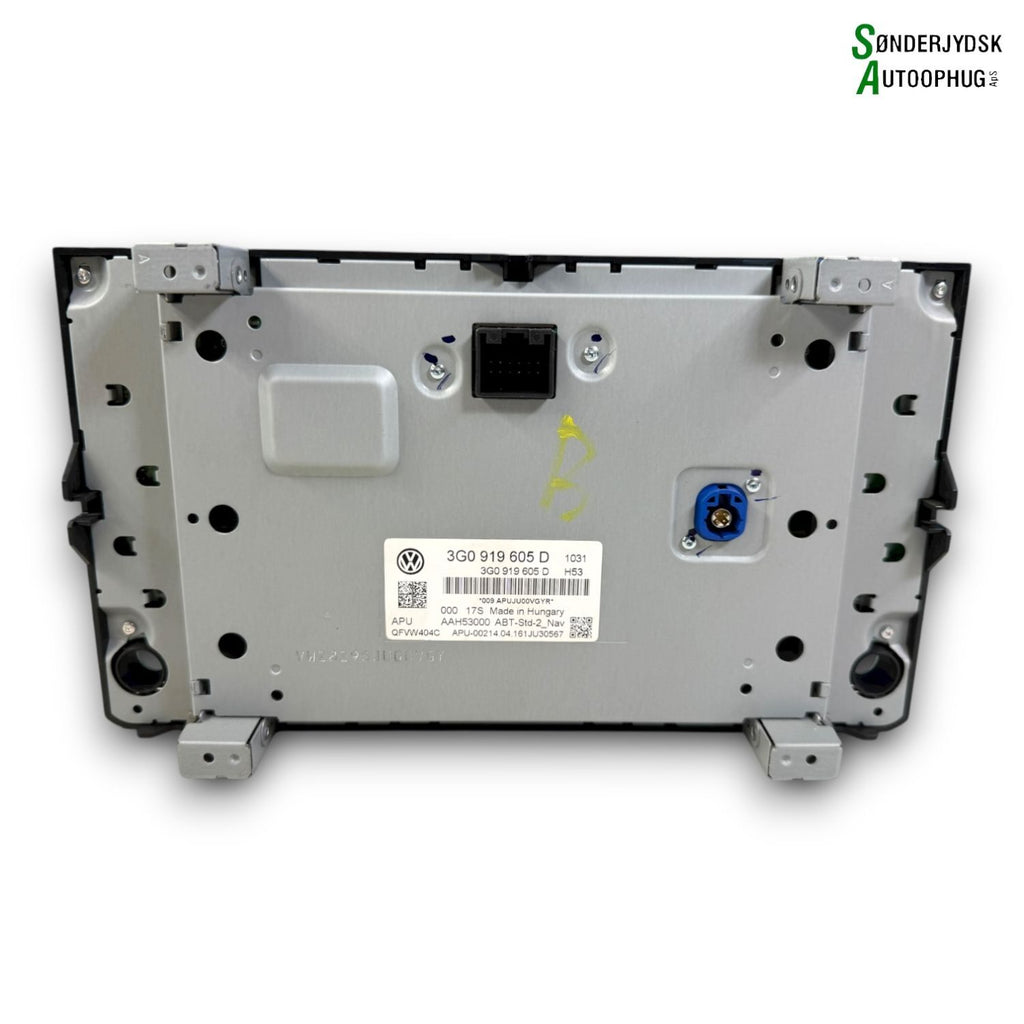 VW Passat 3G Radio, Multi Display Med OEM Nr. 3G0919605D Fra VW Ophugger