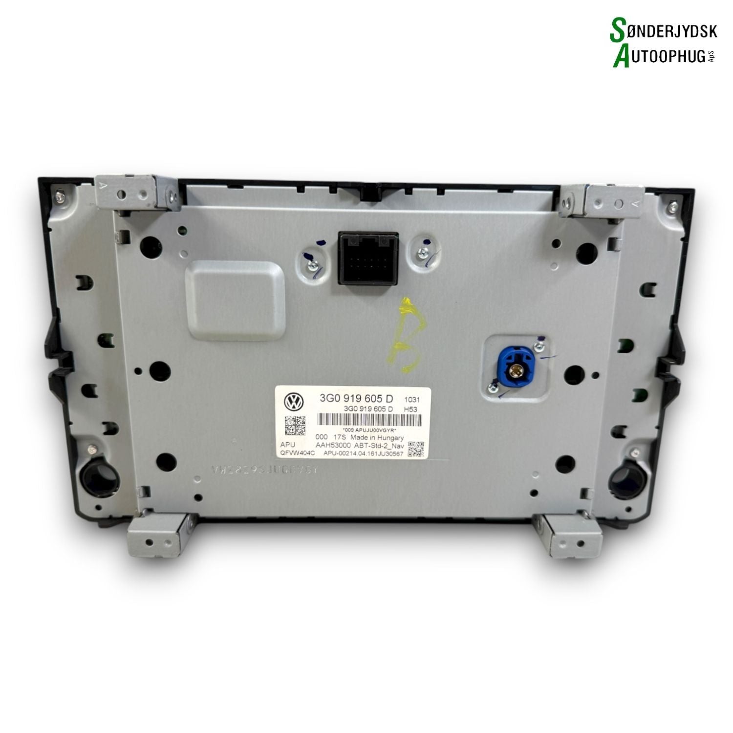 VW Passat 3G Radio, Multi Display Med OEM Nr. 3G0919605D Fra VW Ophugger