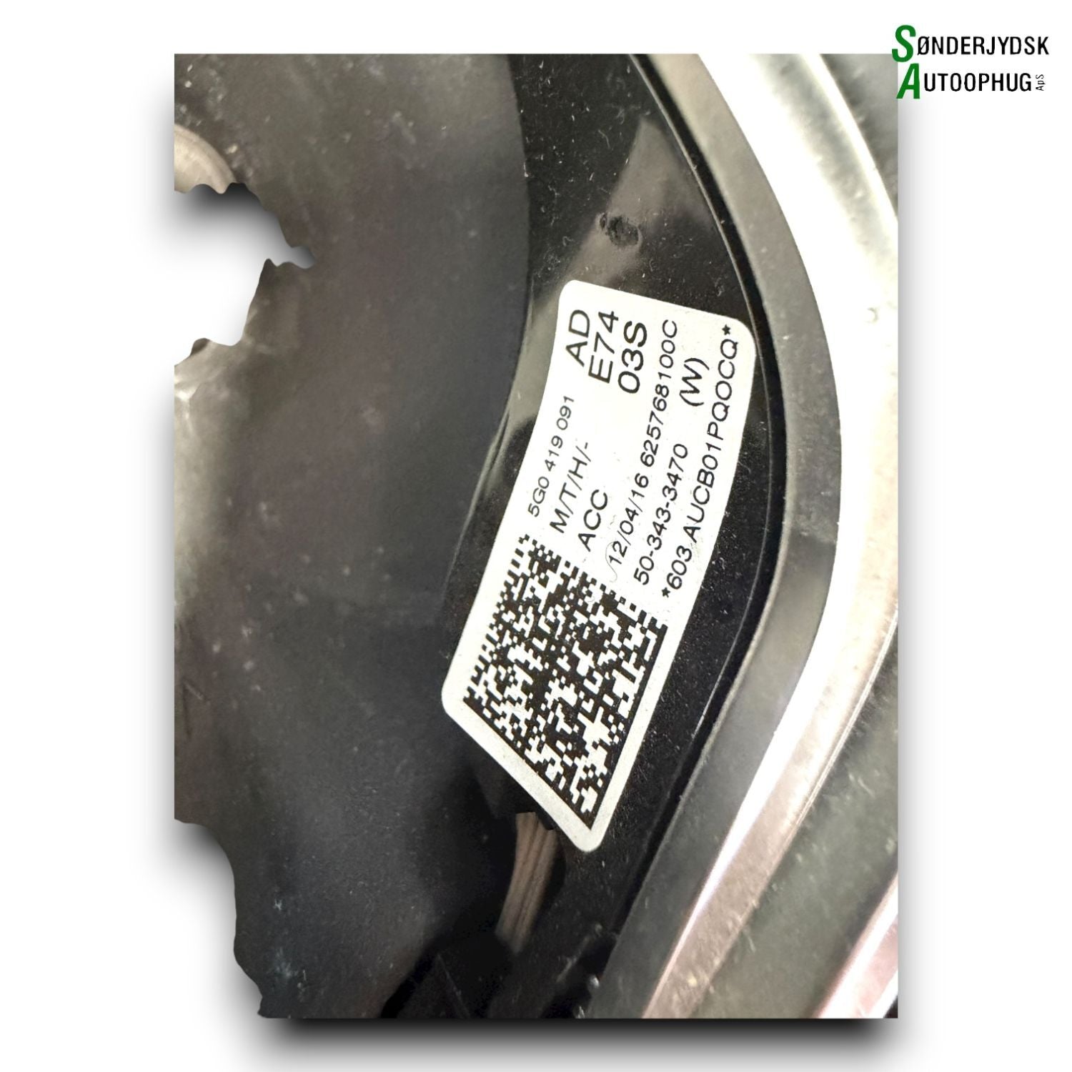 VW Passat 3G Rat Med OEM Nr. 5G0419091FH Fra VW Ophugger
