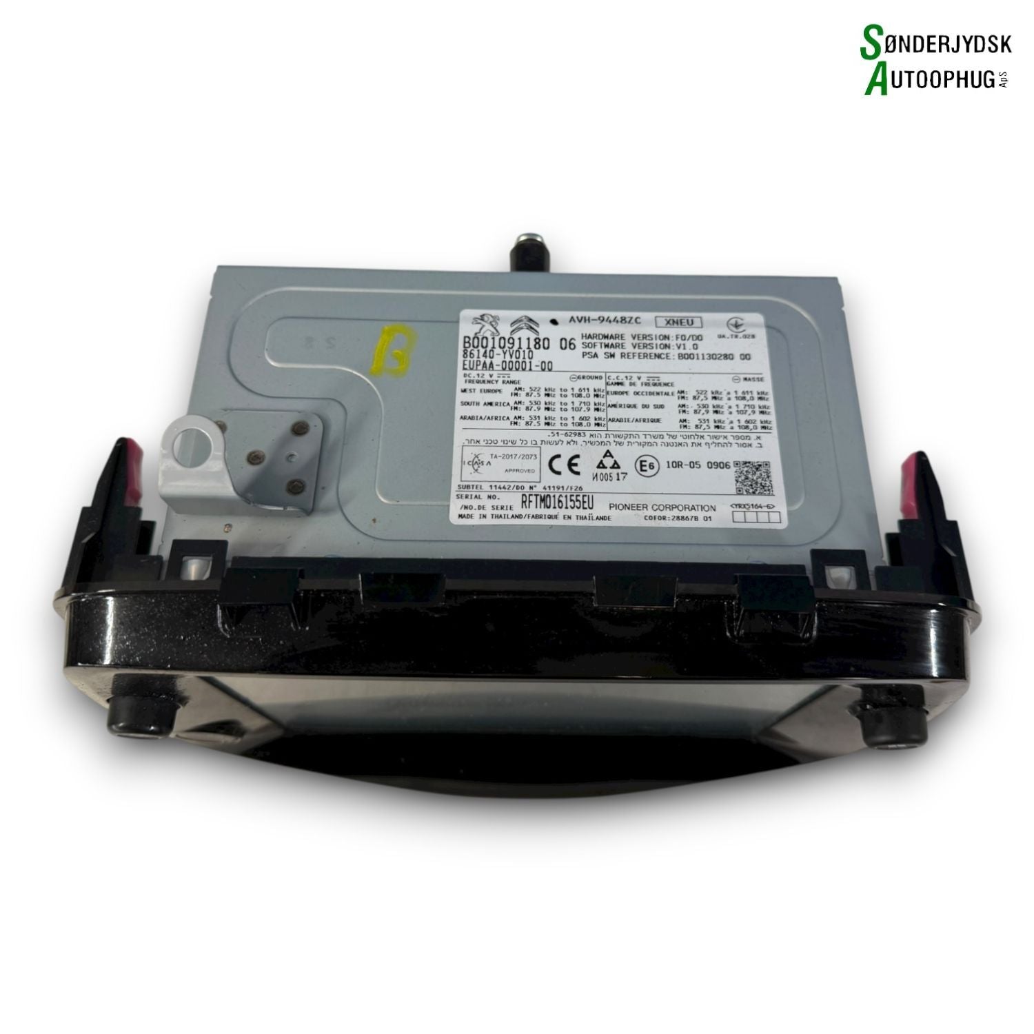 Citroen C1 Radio, Multi Display Med OEM Nr. B001091380 Fra Citroen Ophugger