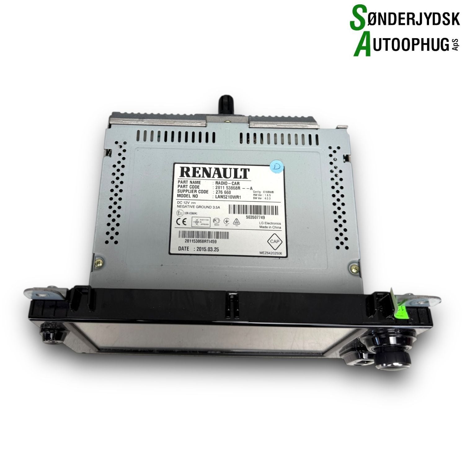 Renault Clio 4 Radio, Multi Display Med OEM Nr. 281153868r Fra Renault Ophugger
