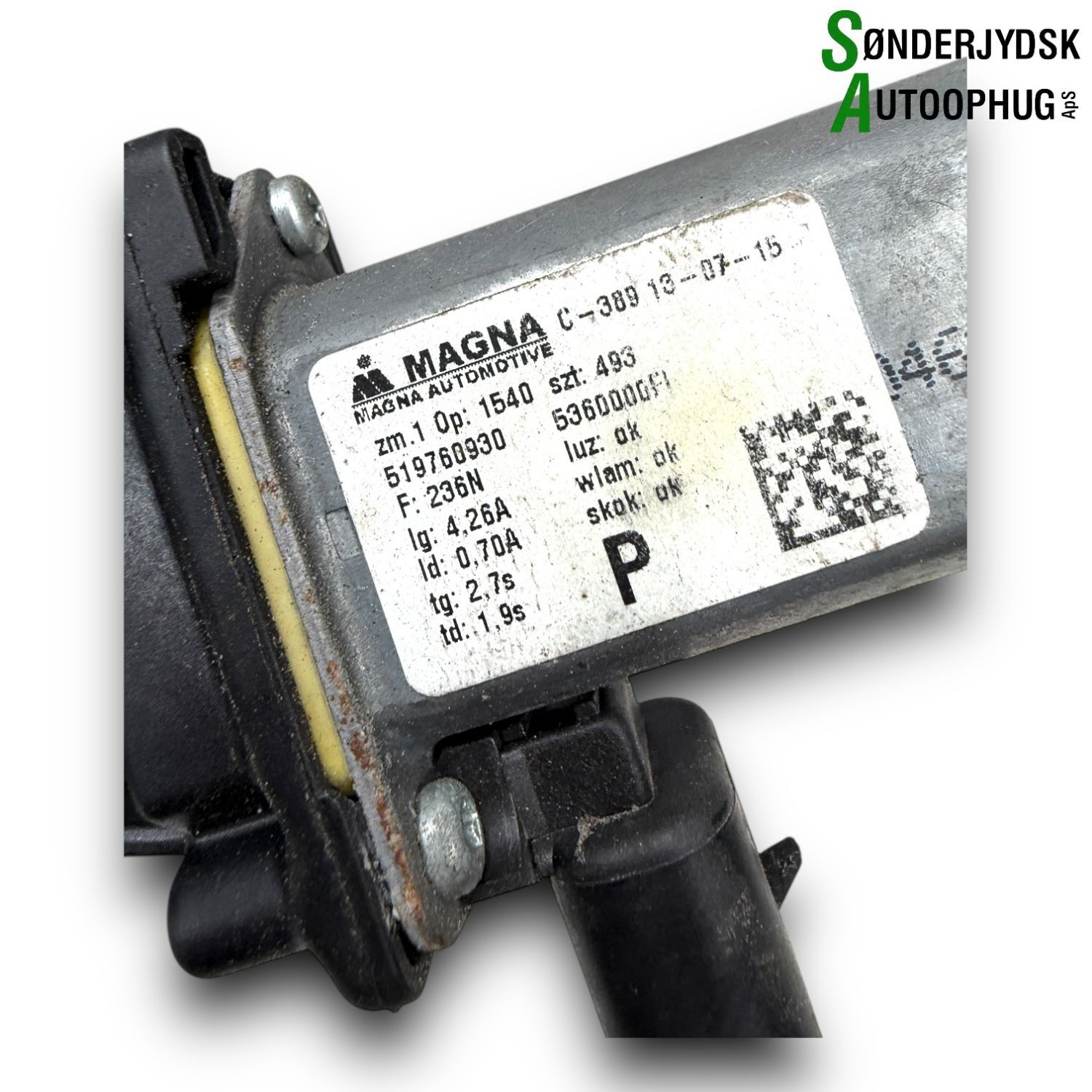 Fiat 500 Rudemotor - Rudehejs Med OEM Nr. 519760930 Fra Fiat Ophugger