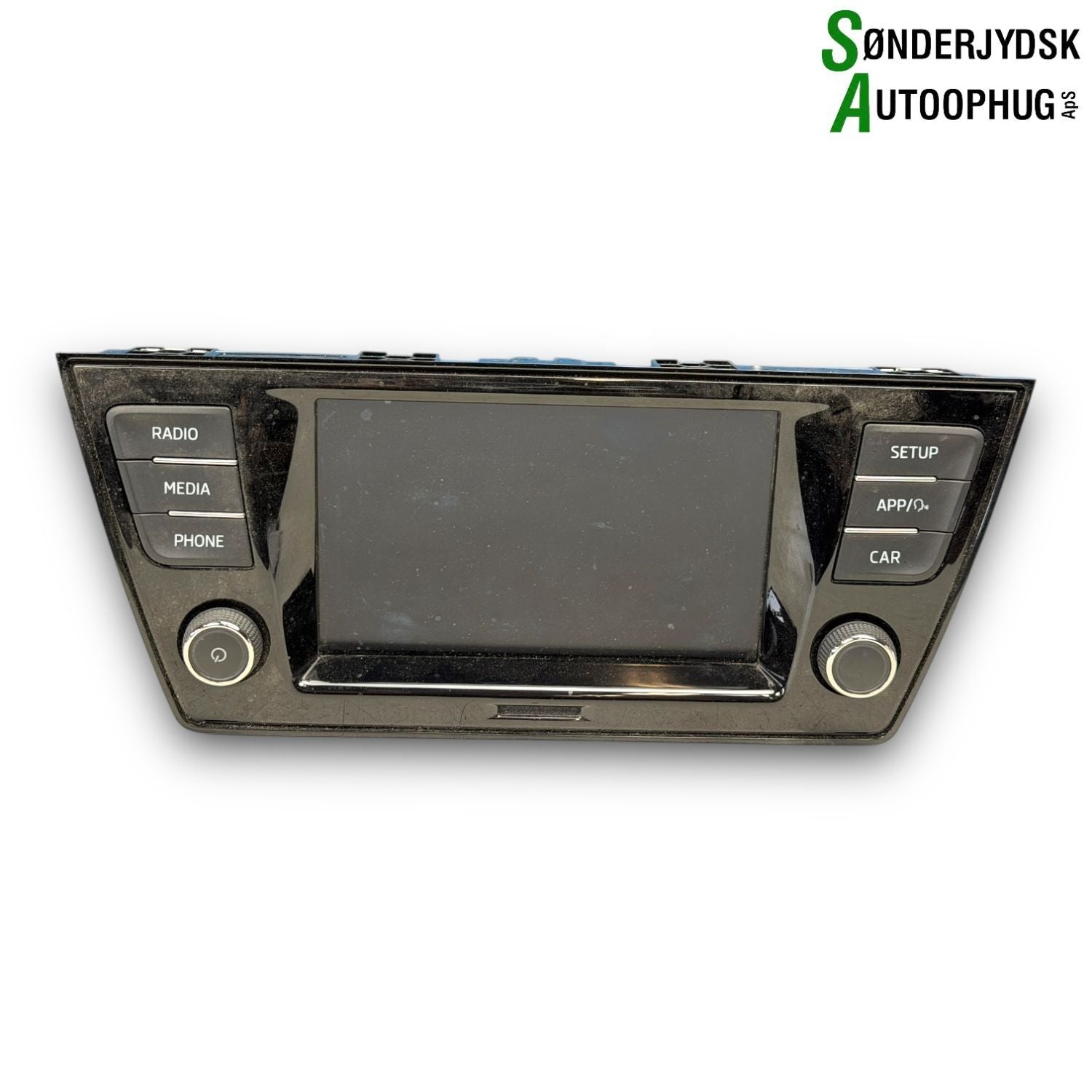 Skoda Fabia Radio, Multi Display Med OEM Nr. 6V0035869J Fra Skoda Ophugger