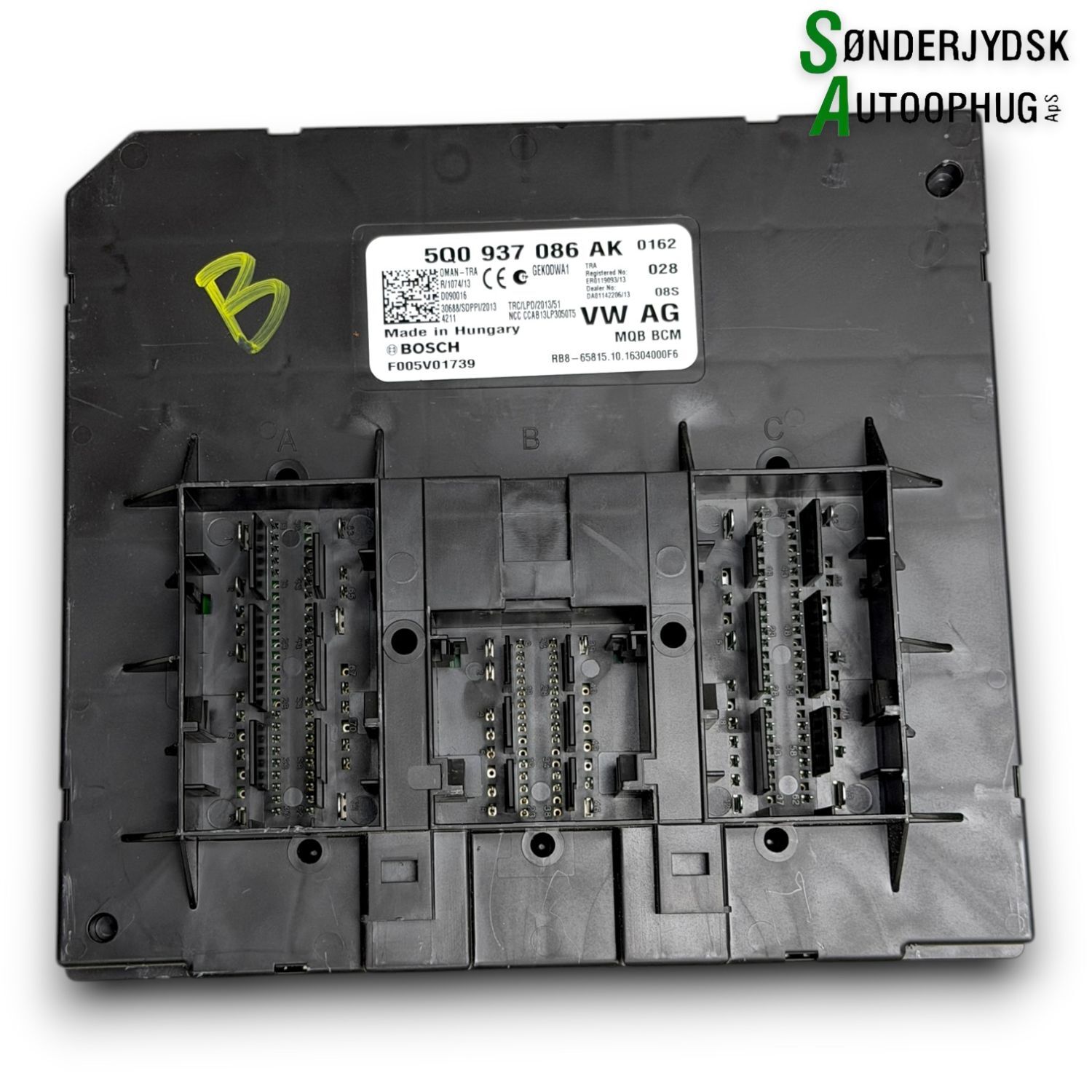 VW Golf Sportsvan Bcm / Komfortkomputer Med OEM Nr. 5Q0937086AKZ00 Fra VW Ophugger