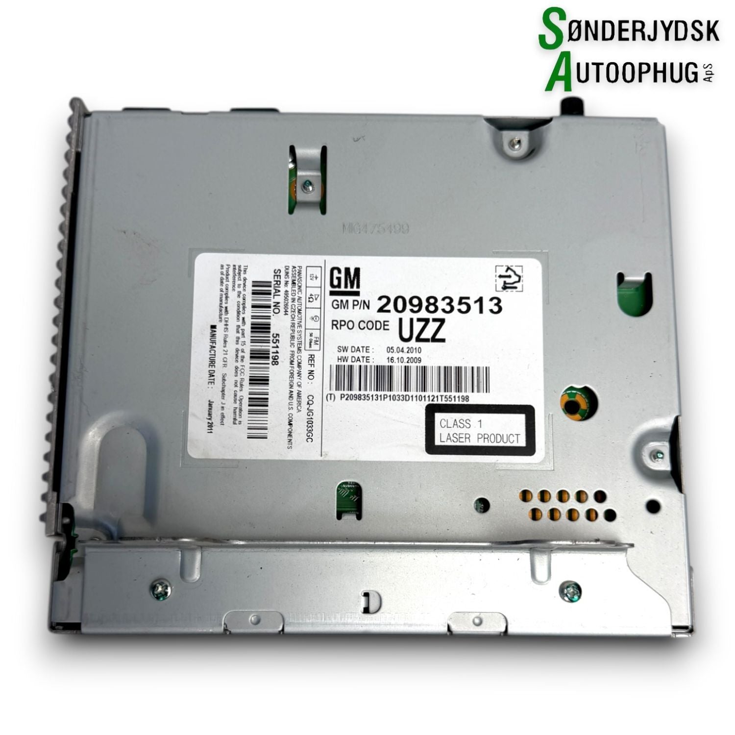 Opel Insignia A Radio Med OEM Nr. 22776285 Fra Opel Ophugger