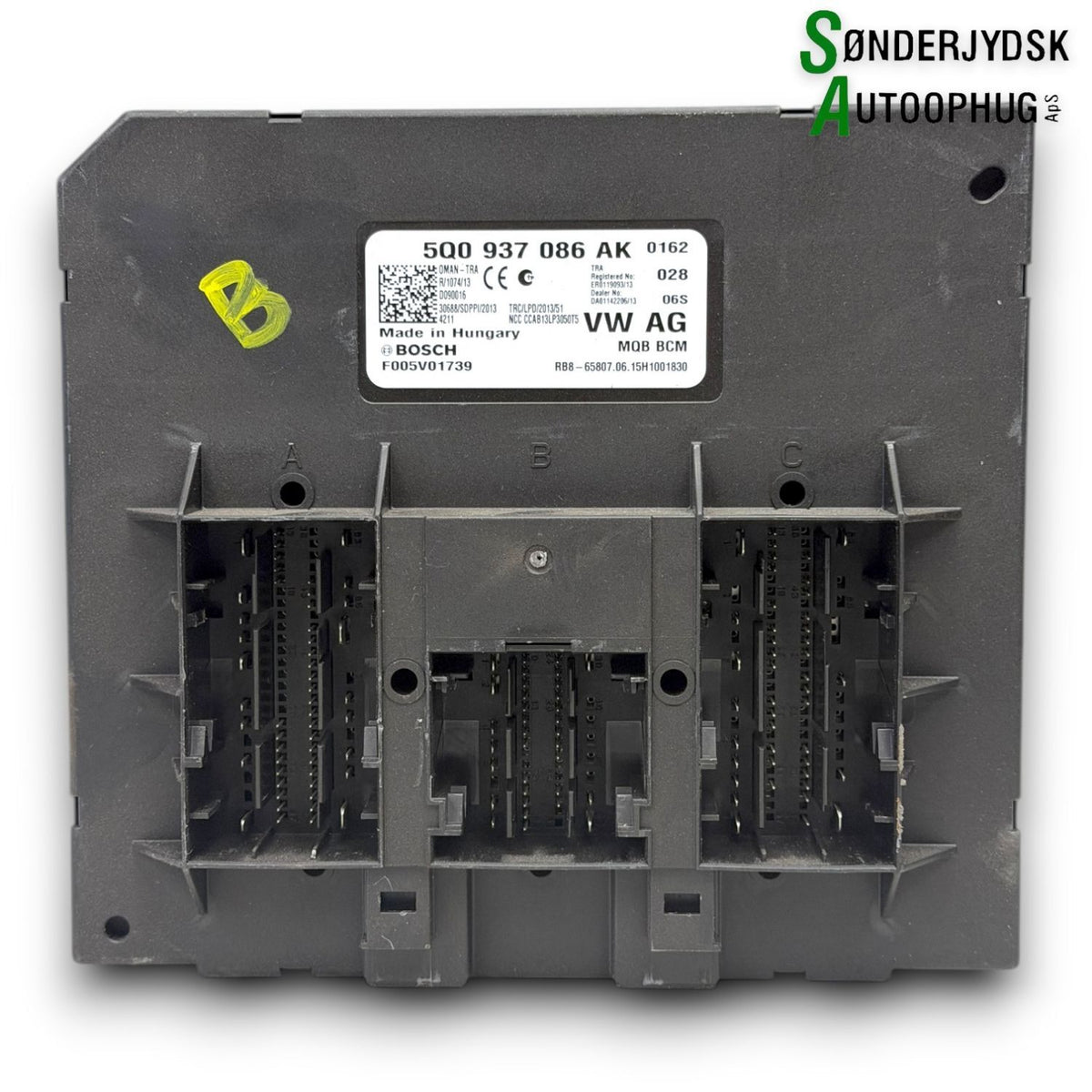 Skoda Octavia Bcm / Komfortkomputer Med OEM Nr. 5Q0937086AK Fra Skoda Ophugger