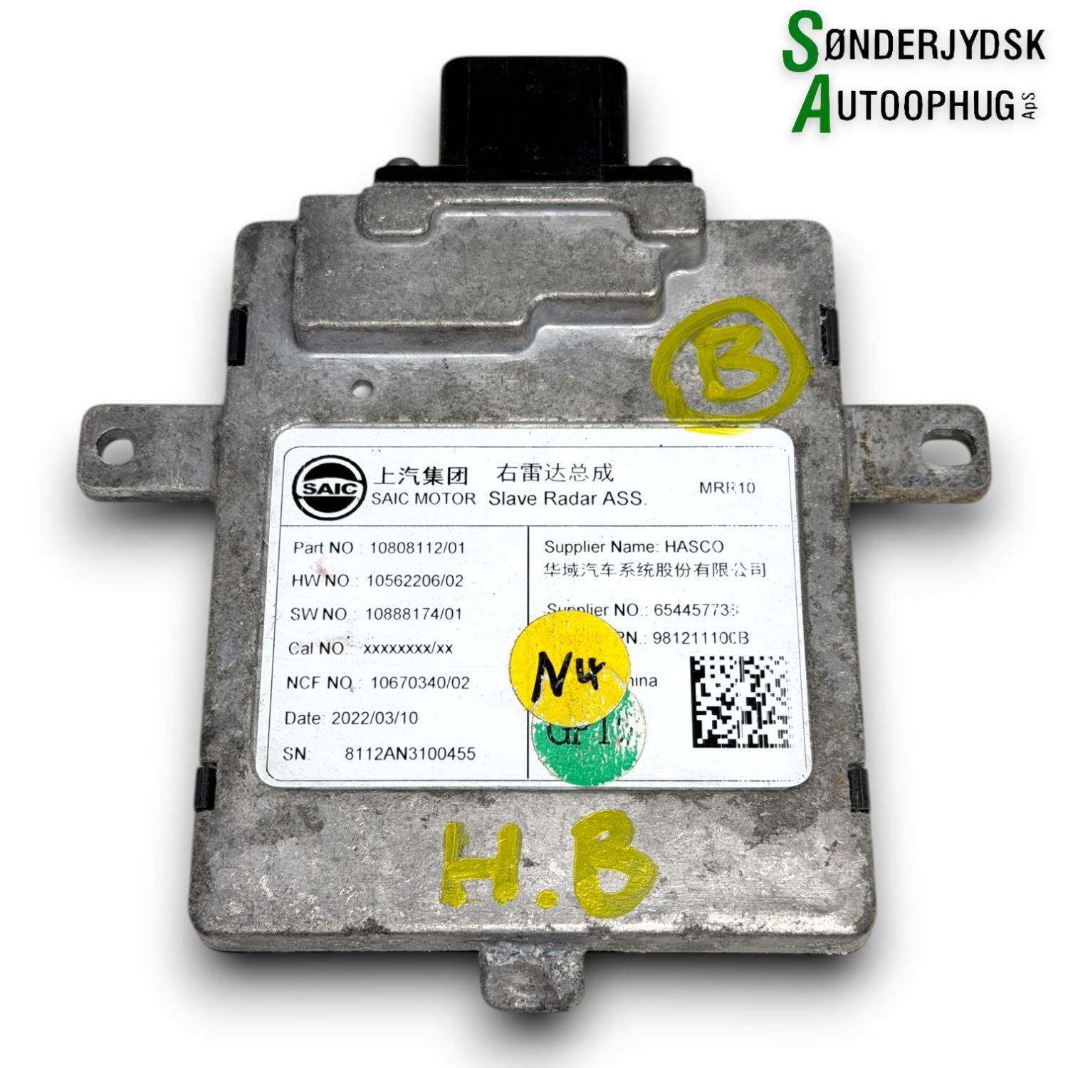 MG Ehs Hybrid Radar Med OEM Nr. 10562206 Fra MG Ophugger