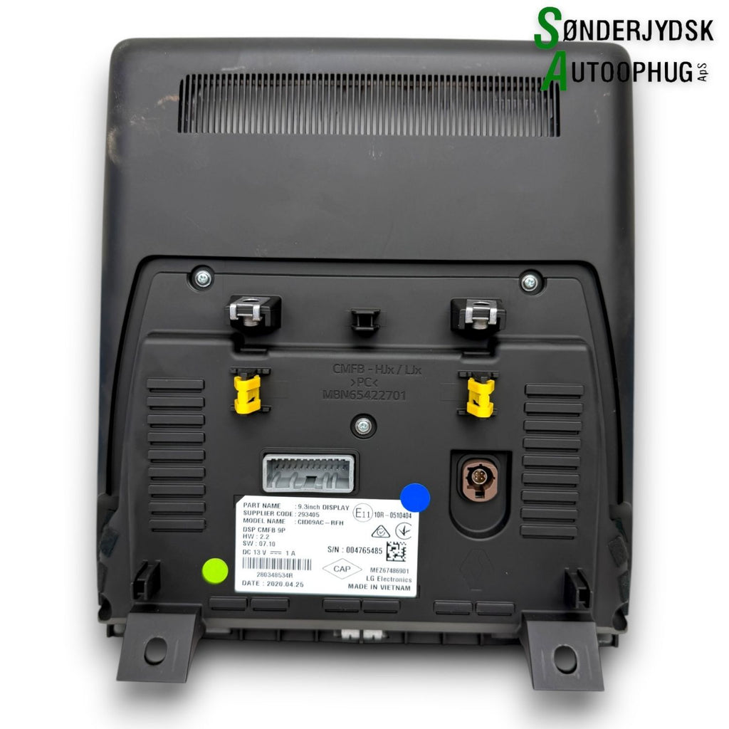 Renault Captur 2 Radio, Multi Display Med OEM Nr. 280348534R Fra Renault Ophugger
