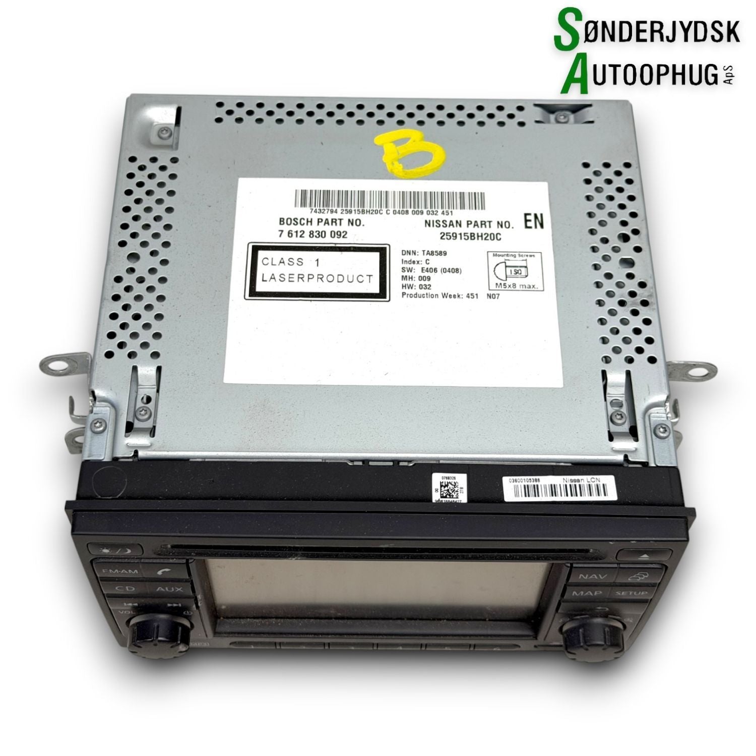 Nissan Qashqai +2 Radio M/Cd Med OEM Nr. 7612830092 Fra Nissan Ophugger