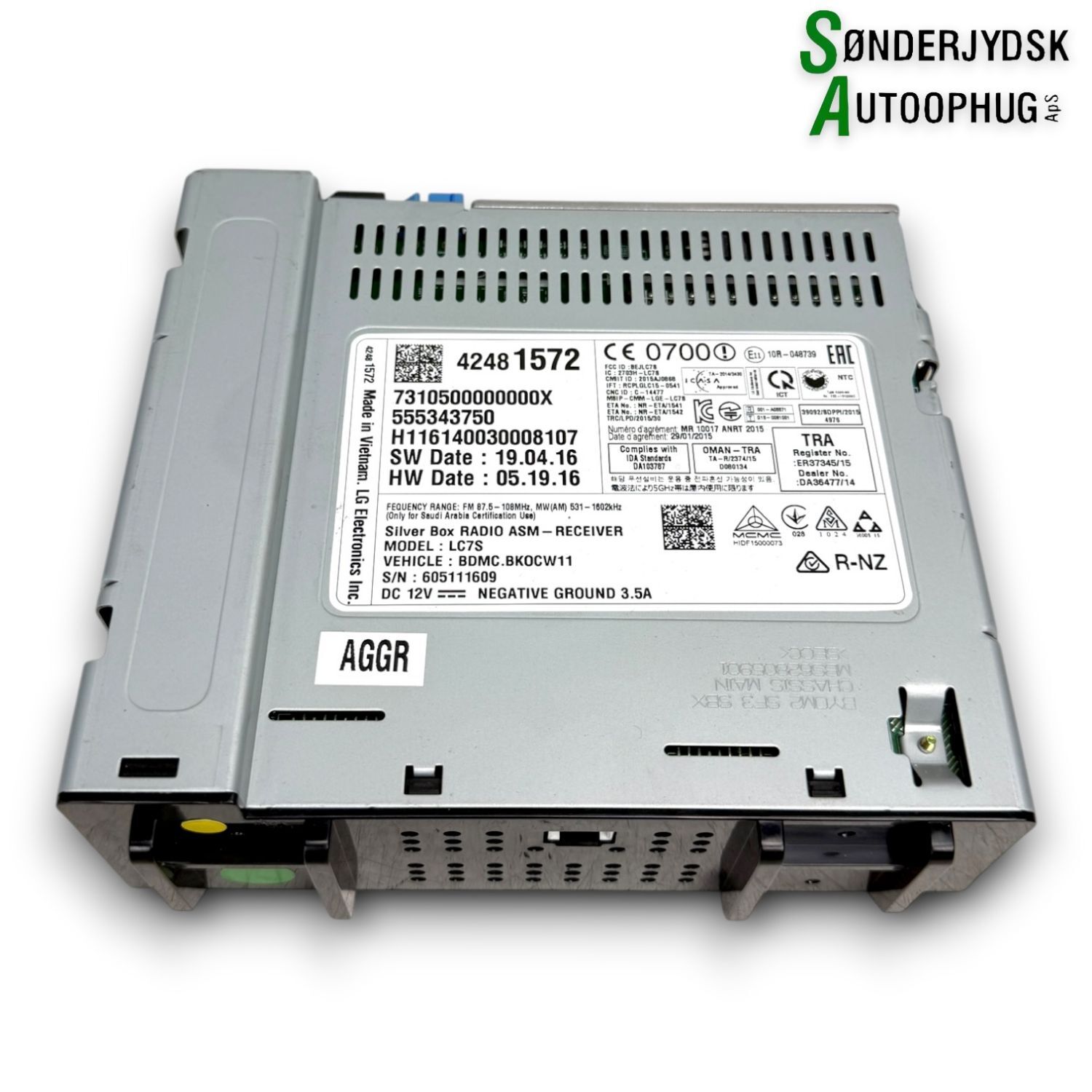 Opel Karl Radio Med OEM Nr. 42481572 Fra Opel Ophugger