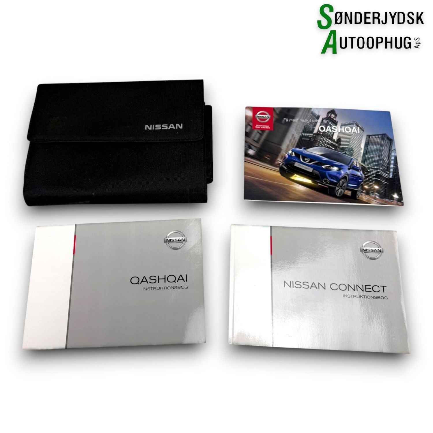 Nissan Qashqai Instruktionsbog Med OEM Nr. OM14DKJ11E2 Fra Nissan Ophugger