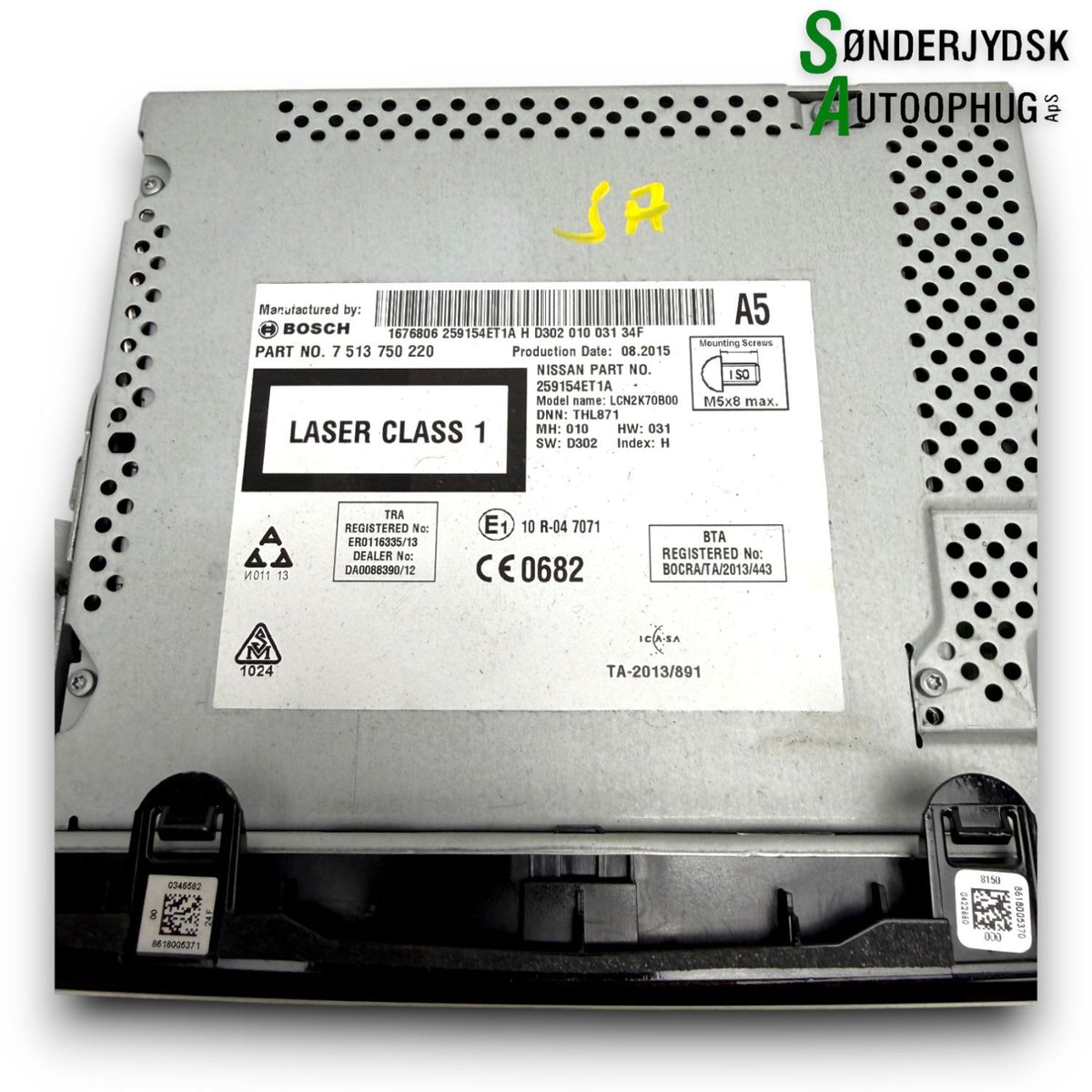 Nissan Qashqai Navigationsanl Med OEM Nr. 259154ET1A Fra Nissan Ophugger