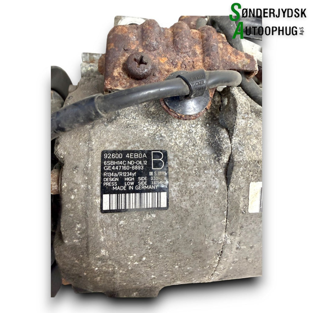 Nissan Qashqai Aircondition Pumpe Med OEM Nr. 926004EB0A Fra Nissan Ophugger