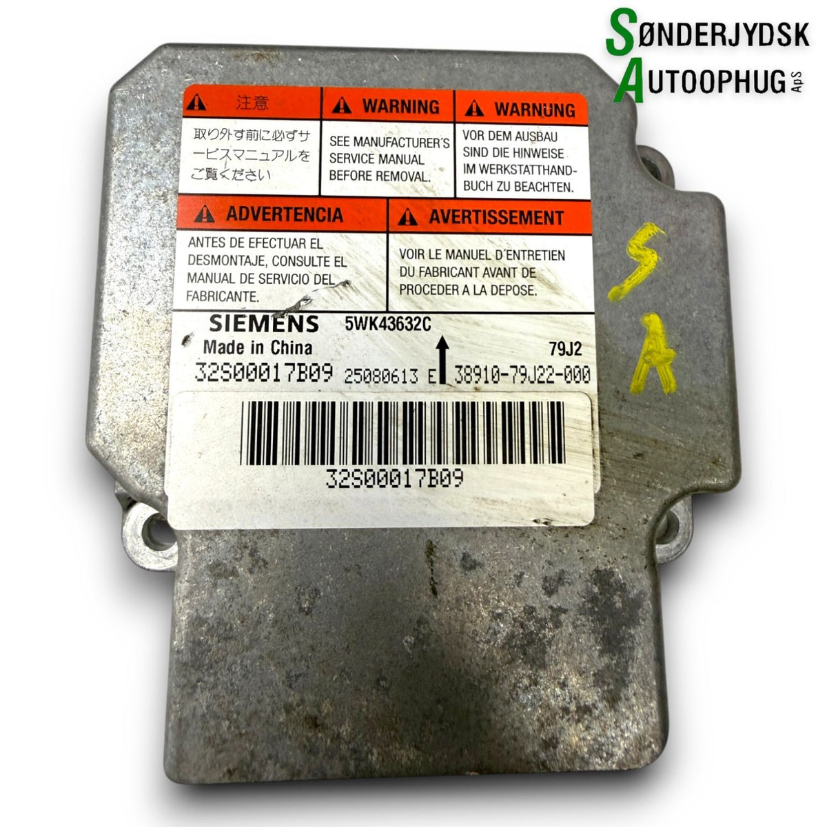 Suzuki Sx4 Airbag Elboks Med OEM Nr. 3891079J22 Fra Suzuki Ophugger