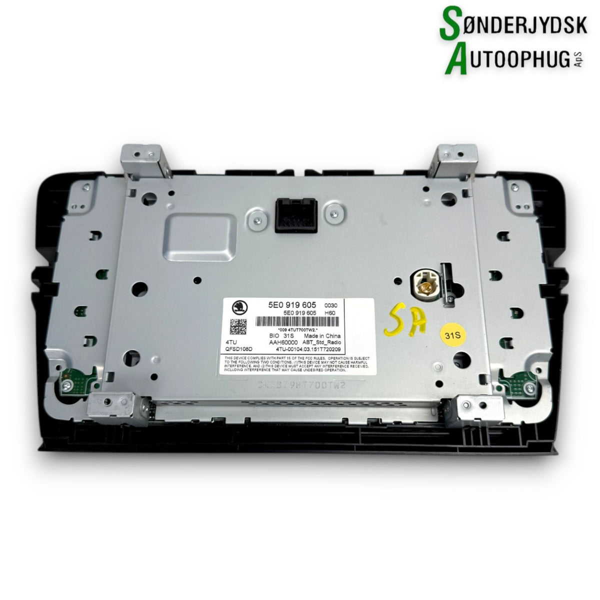 Skoda Octavia Radio M/Cd Med OEM Nr. 5E0919605BIO Fra Skoda Ophugger