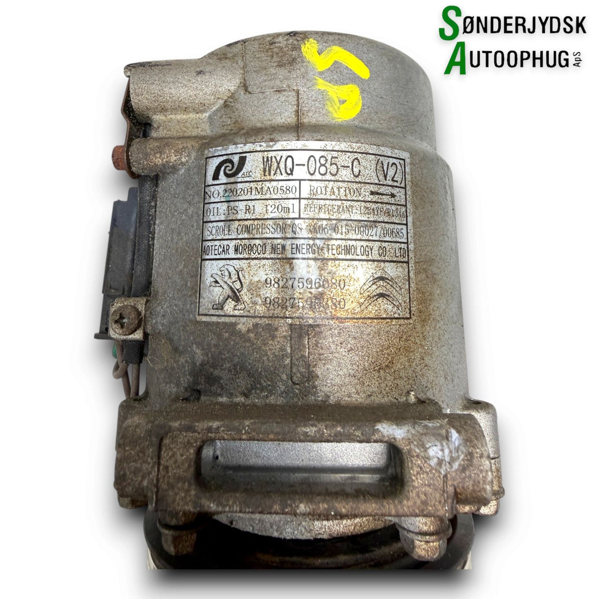 Opel Corsa F Aircondition Pumpe Med OEM Nr. 9828684880 Fra Opel Ophugger