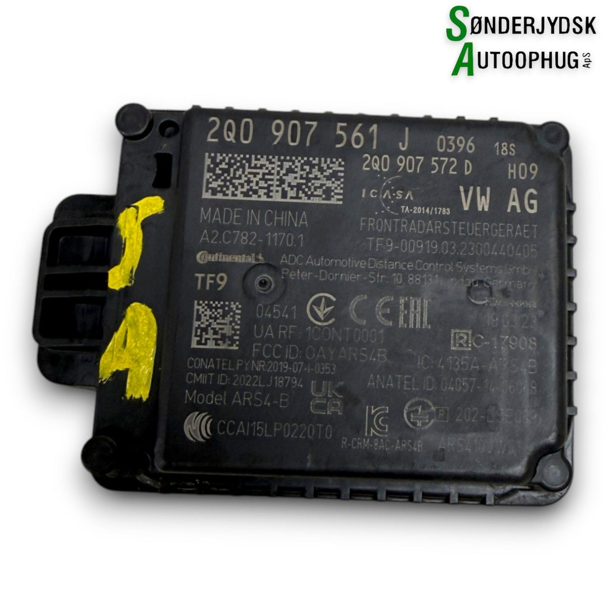 Skoda Fabia Radar Med OEM Nr. 2Q0907572D Fra Skoda Ophugger