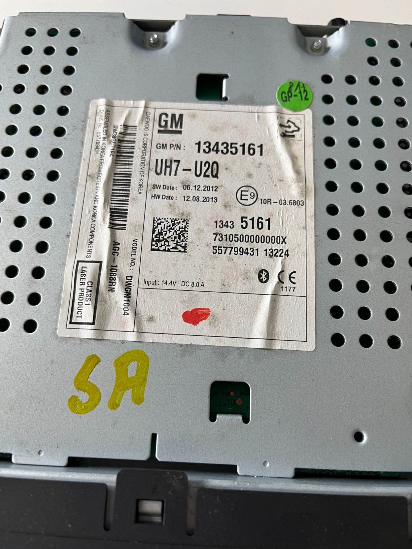 Opel Adam Radio M/Cd Med OEM Nr. 13435161 Fra Opel Ophugger