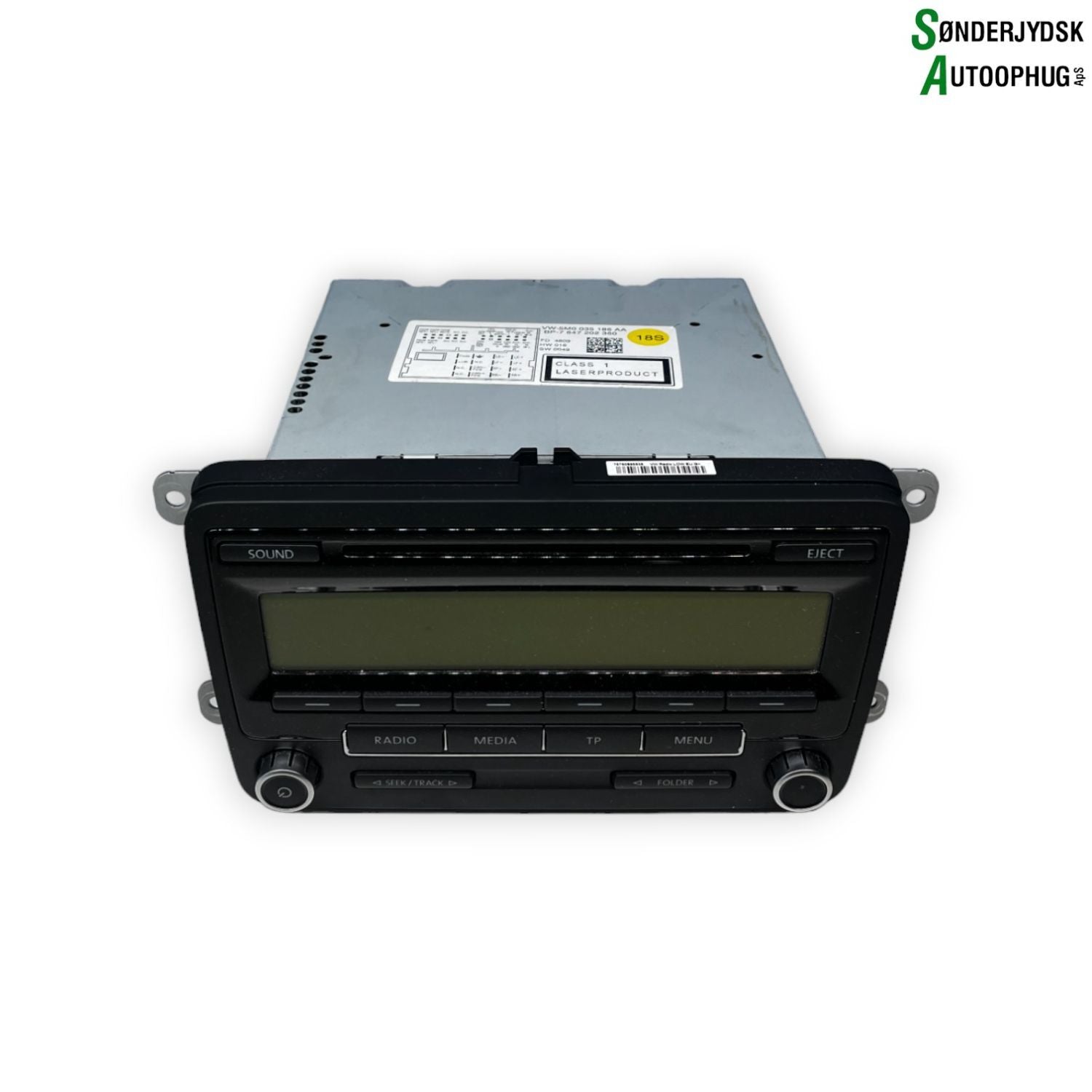VW Polo 6R Radio M/Cd Med OEM Nr. 000051232P Fra VW Ophugger