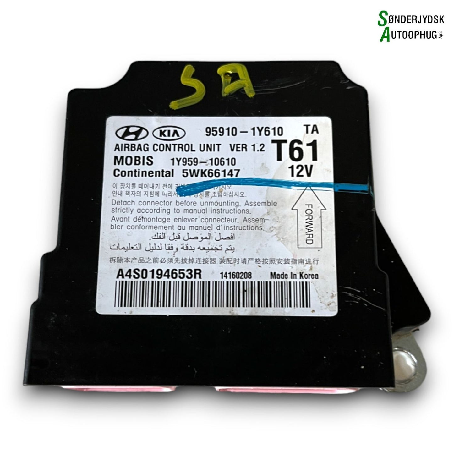 Kia Picanto Airbag Elboks Med OEM Nr. 959101Y610 Fra Kia Ophugger
