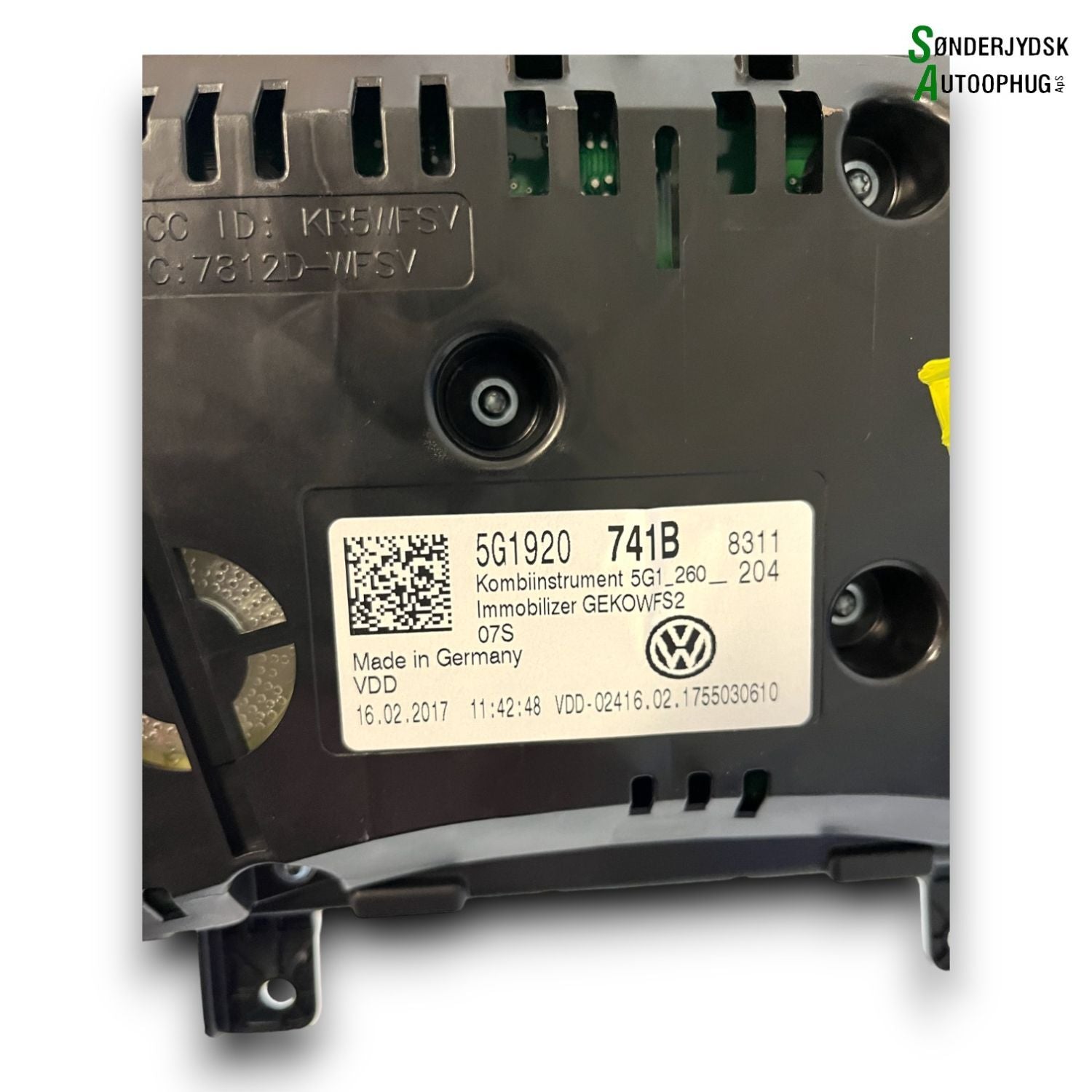 VW Golf 7 AU Speedometer - Instrument Med OEM Nr. 5G1920741B Fra VW Ophugger