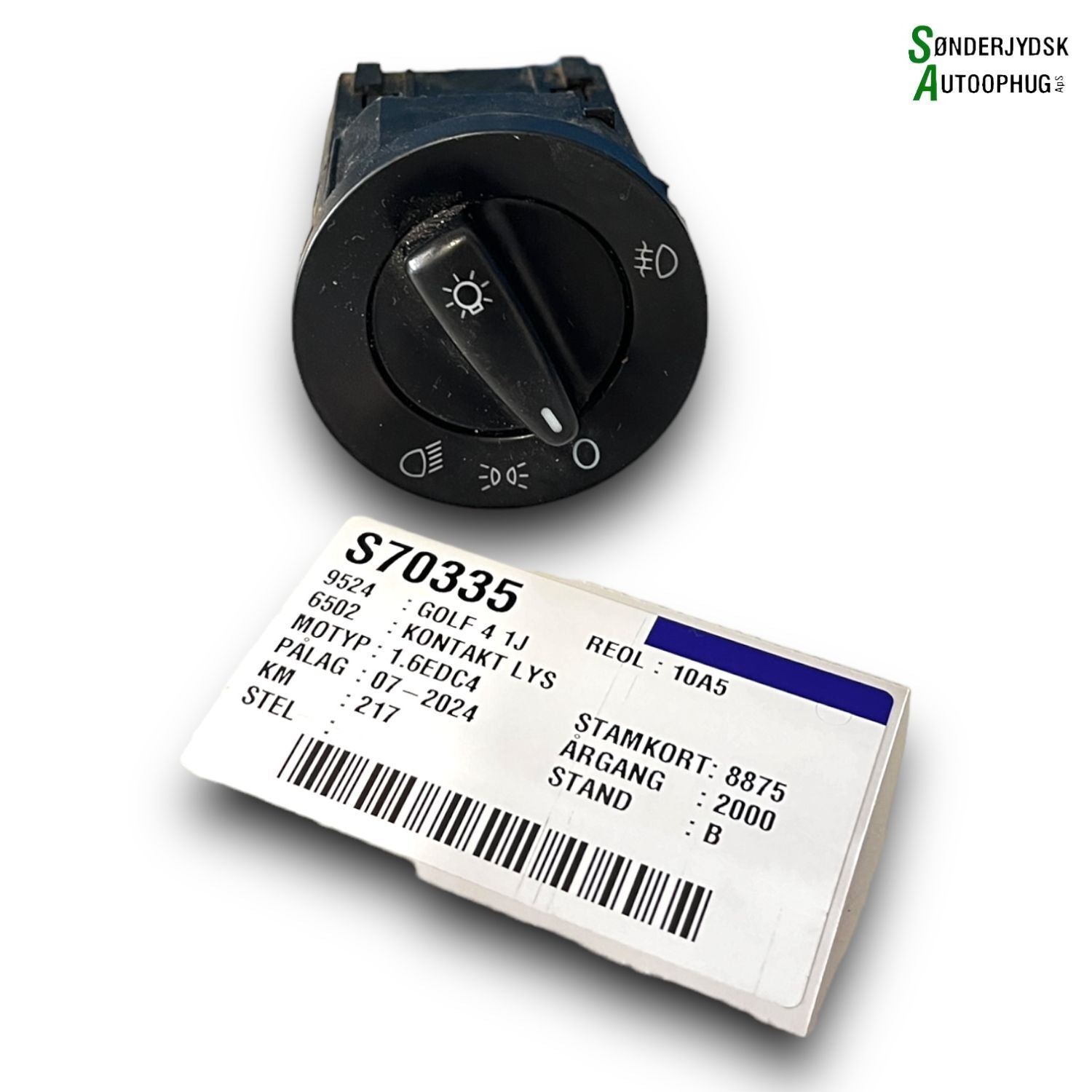 VW Golf 4 1J Kontakt Lys Med OEM Nr. 1C094153120H Fra VW Ophugger