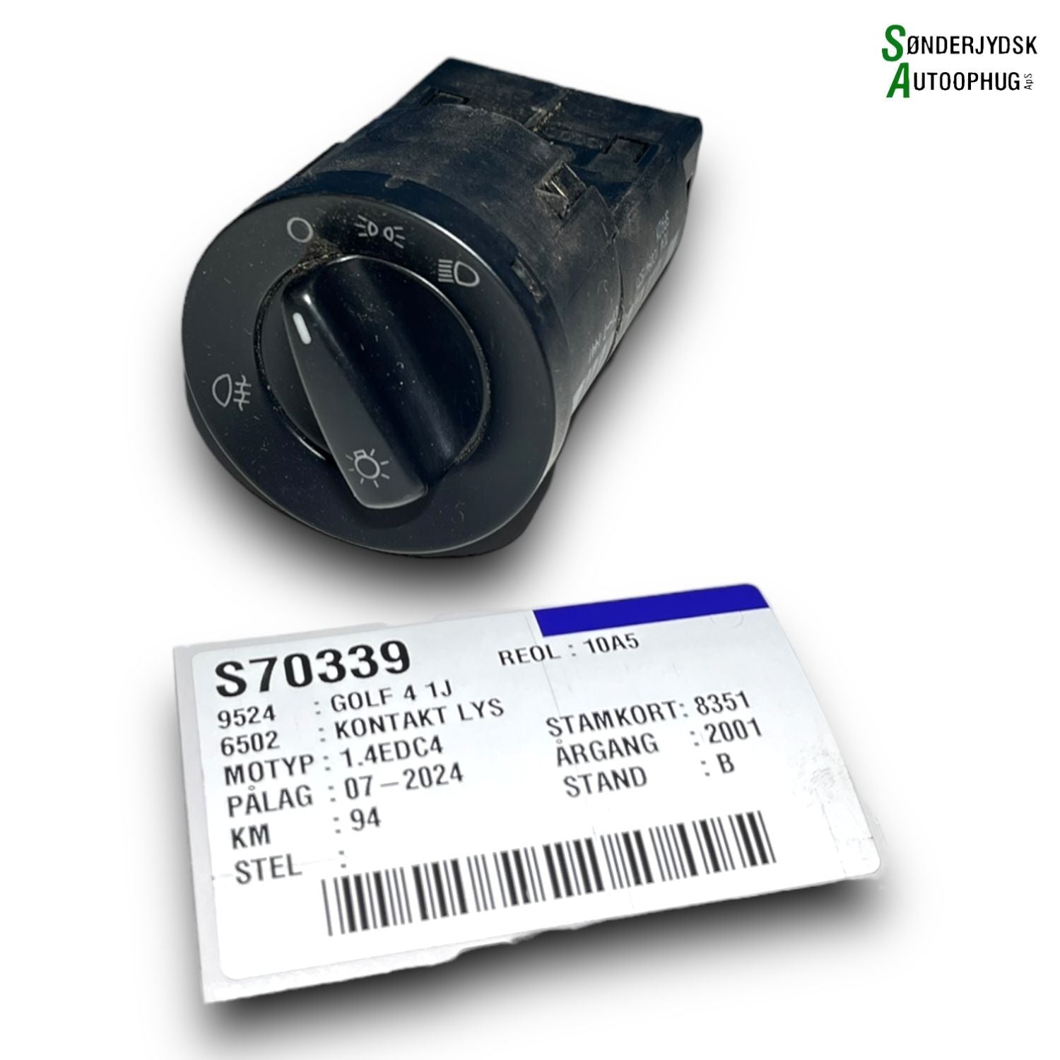 VW Golf 4 1J Kontakt Lys Med OEM Nr. 1C094153120H Fra VW Ophugger