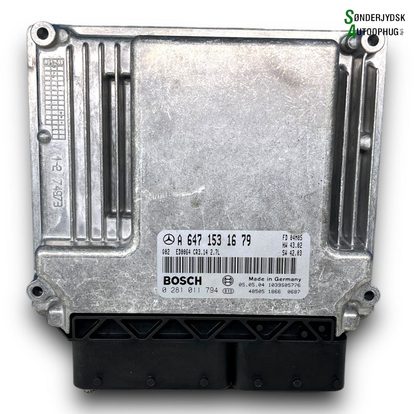 Mercedes E W211 Motorstyring - Motorstyreboks - Injection Elboks Med OEM Nr. 6471531679 Fra Mercedes Ophugger