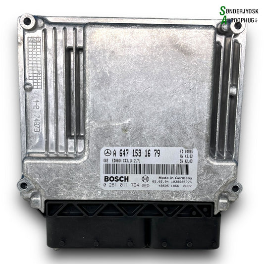 Mercedes E W211 Motorstyring - Motorstyreboks - Injection Elboks Med OEM Nr. 6471531679 Fra Mercedes Ophugger