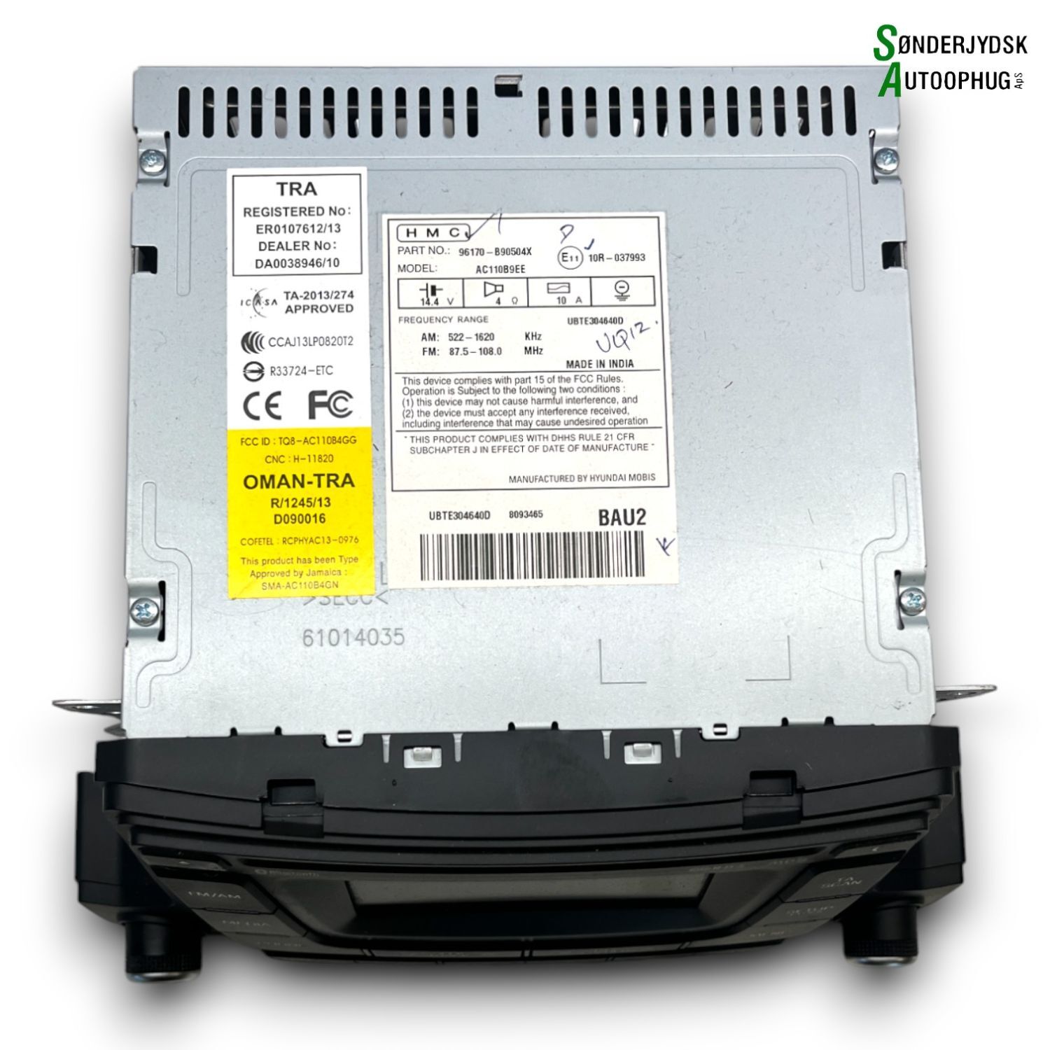 Hyundai I10 Radio M/Cd Med OEM Nr. B496169010 Fra Hyundai Ophugger