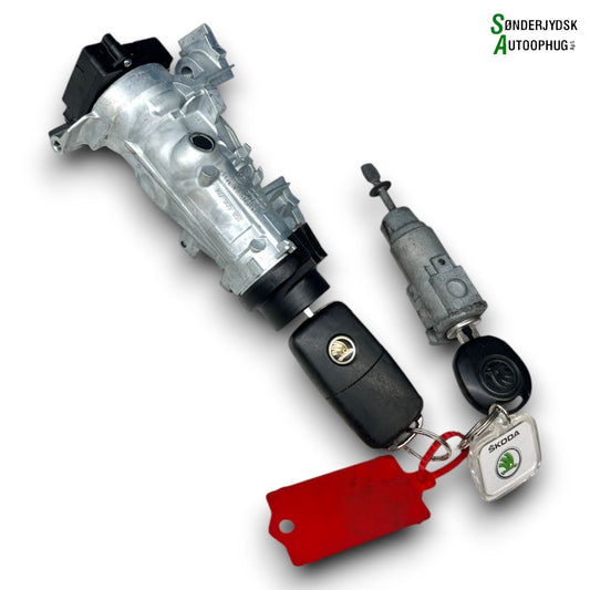 Skoda Rapid Låsesæt  Med OEM Nr. 1K0905851 Fra Skoda Ophugger
