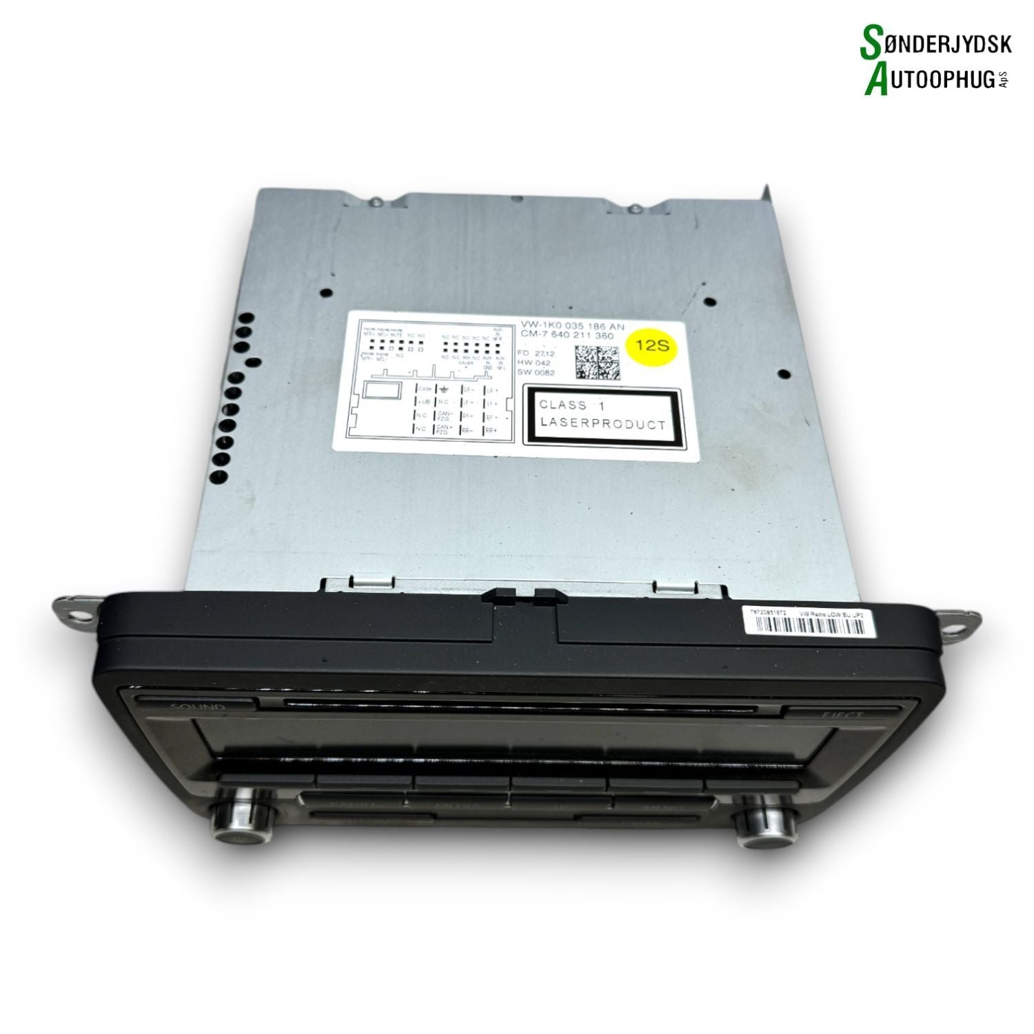 VW Golf 6 1K Radio M/Cd Med OEM Nr. 1K0035186AN Fra VW Ophugger