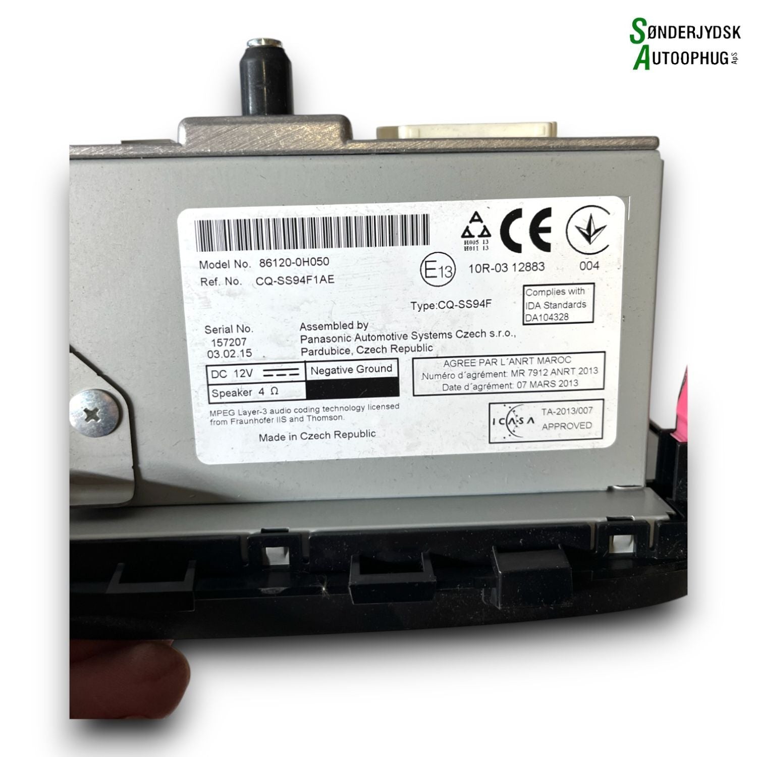 Citroen C1 Radio M/Cd Med OEM Nr. 861200H050 Fra Citroen Ophugger