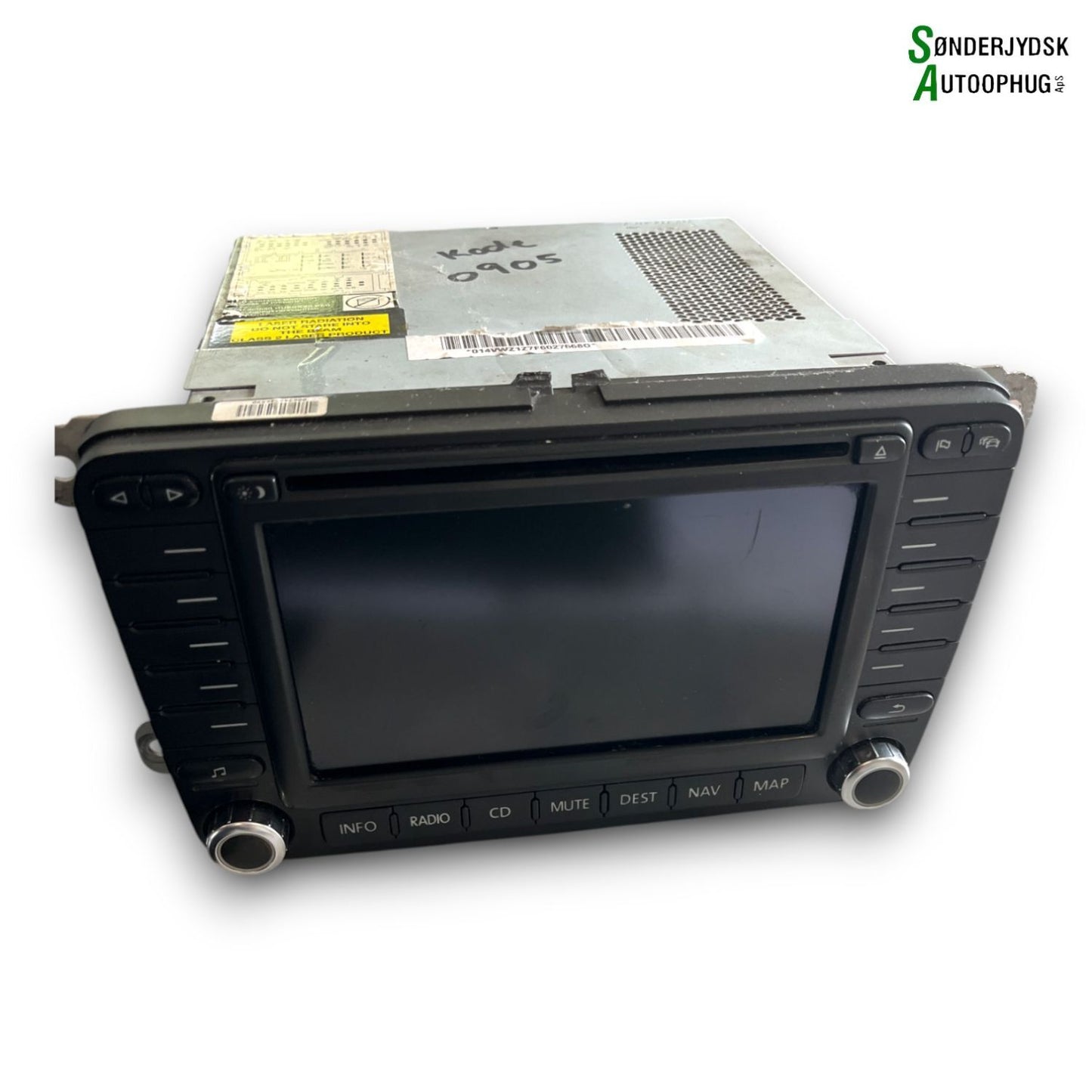 VW Passat 3C Navigationsanl Med OEM Nr. KODE:0905 Fra VW Ophugger
