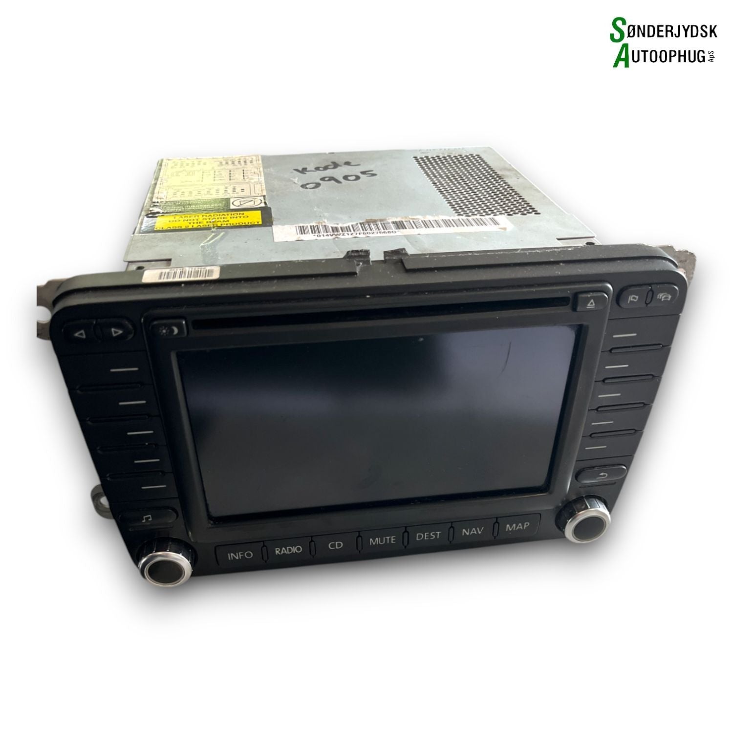 VW Passat 3C Navigationsanl Med OEM Nr. KODE:0905 Fra VW Ophugger