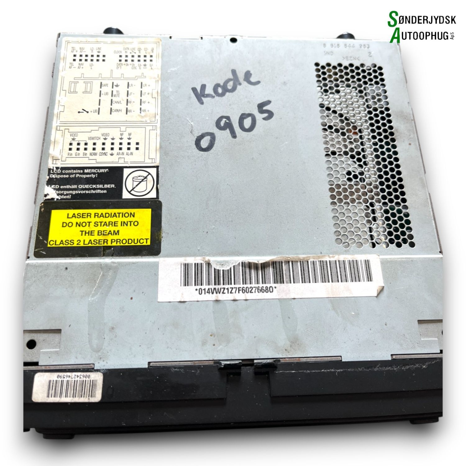 VW Passat 3C Navigationsanl Med OEM Nr. KODE:0905 Fra VW Ophugger