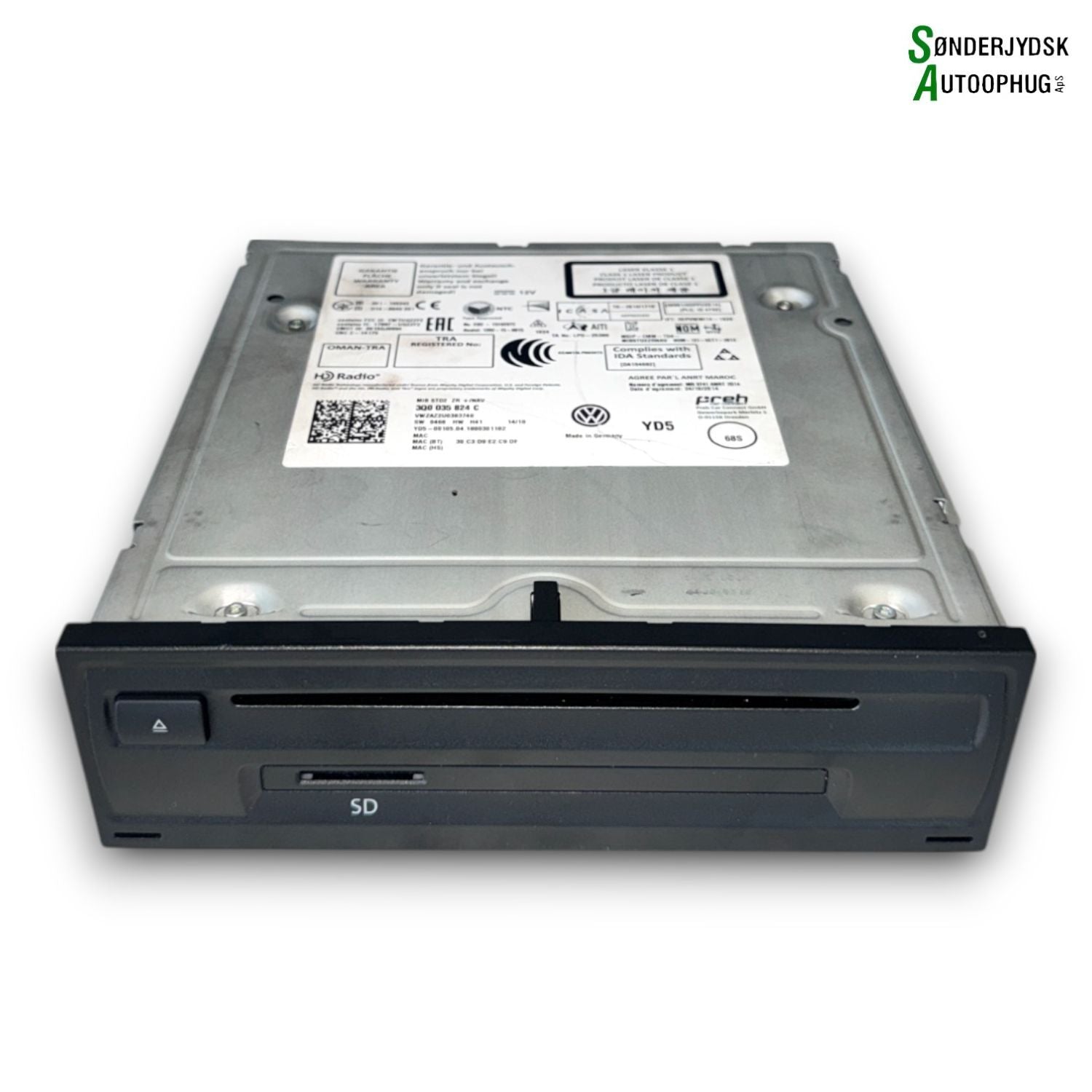 VW Polo AW Radio M/Cd Med OEM Nr. 3Q0035824C Fra VW Ophugger