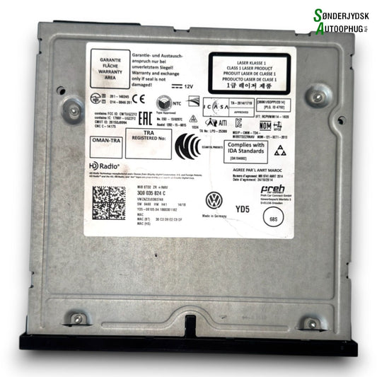 VW Polo AW Radio M/Cd Med OEM Nr. 3Q0035824C Fra VW Ophugger