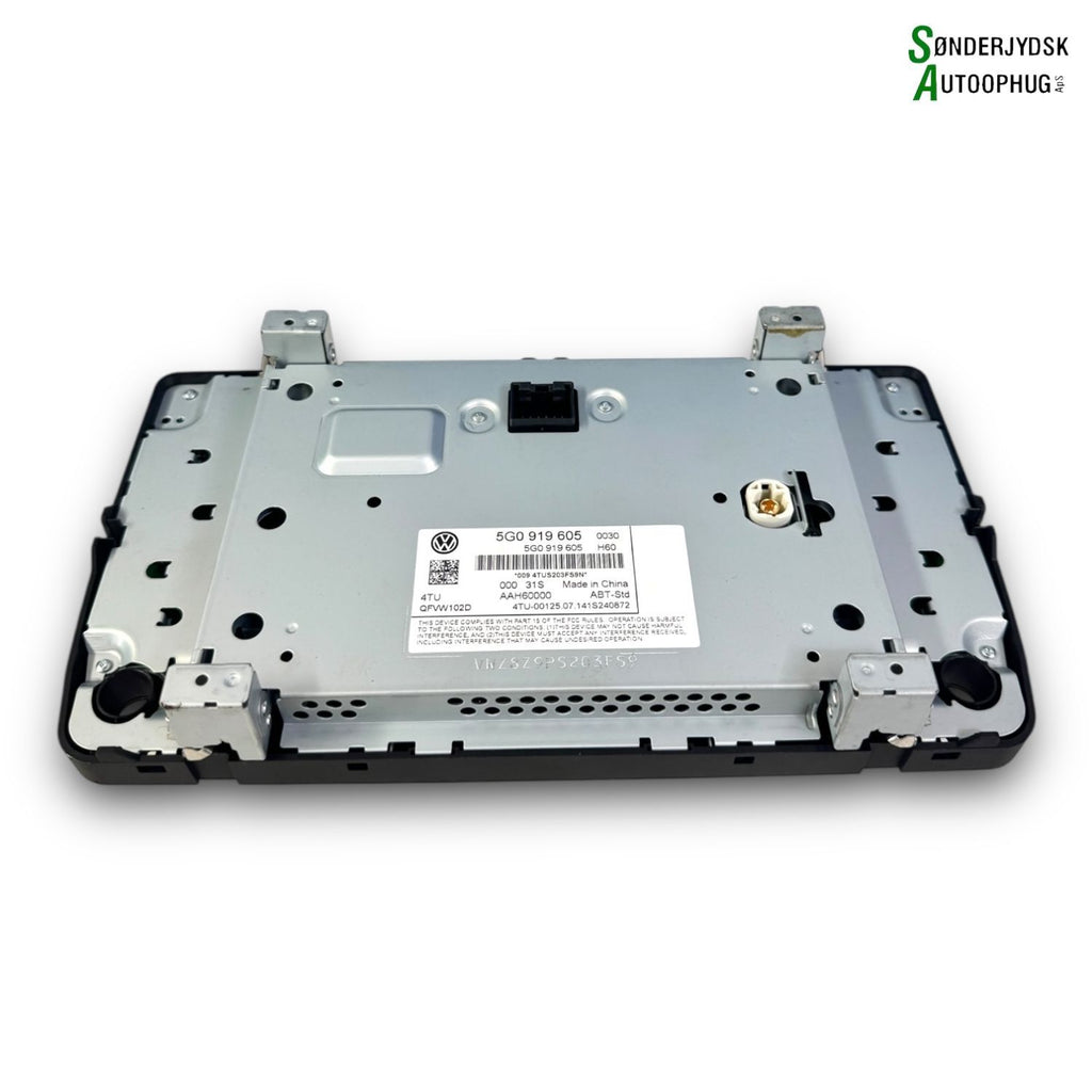 VW Golf 7 Au Radio, Multi Display Med OEM Nr. 5G0919605 Fra VW Ophugger