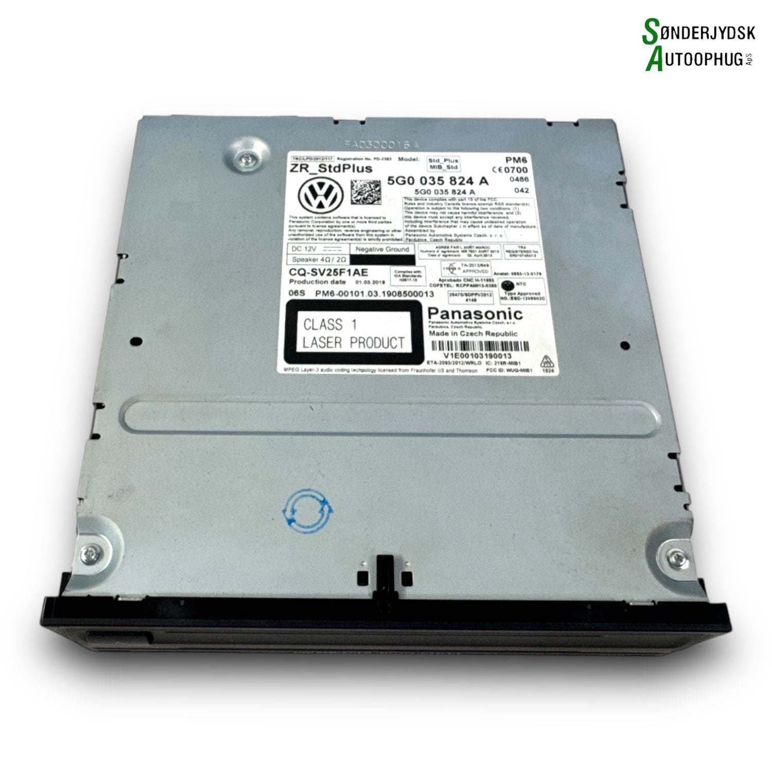 VW Golf 7 AU Radio Med OEM Nr. 5G0035824A Fra VW Ophugger