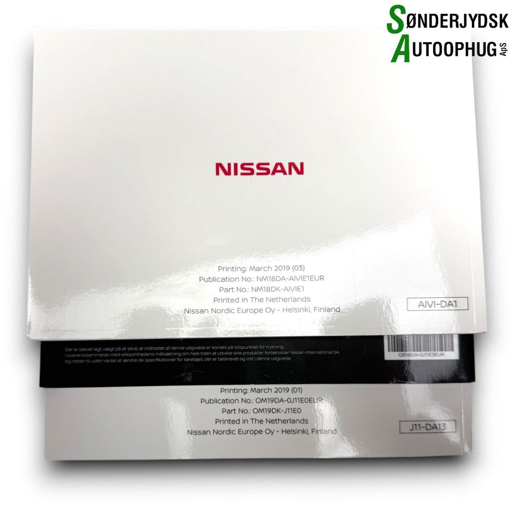 Nissan Qashqai Instruktionsbog Med OEM Nr. OM19DKJ11E0 Fra Nissan Ophugger