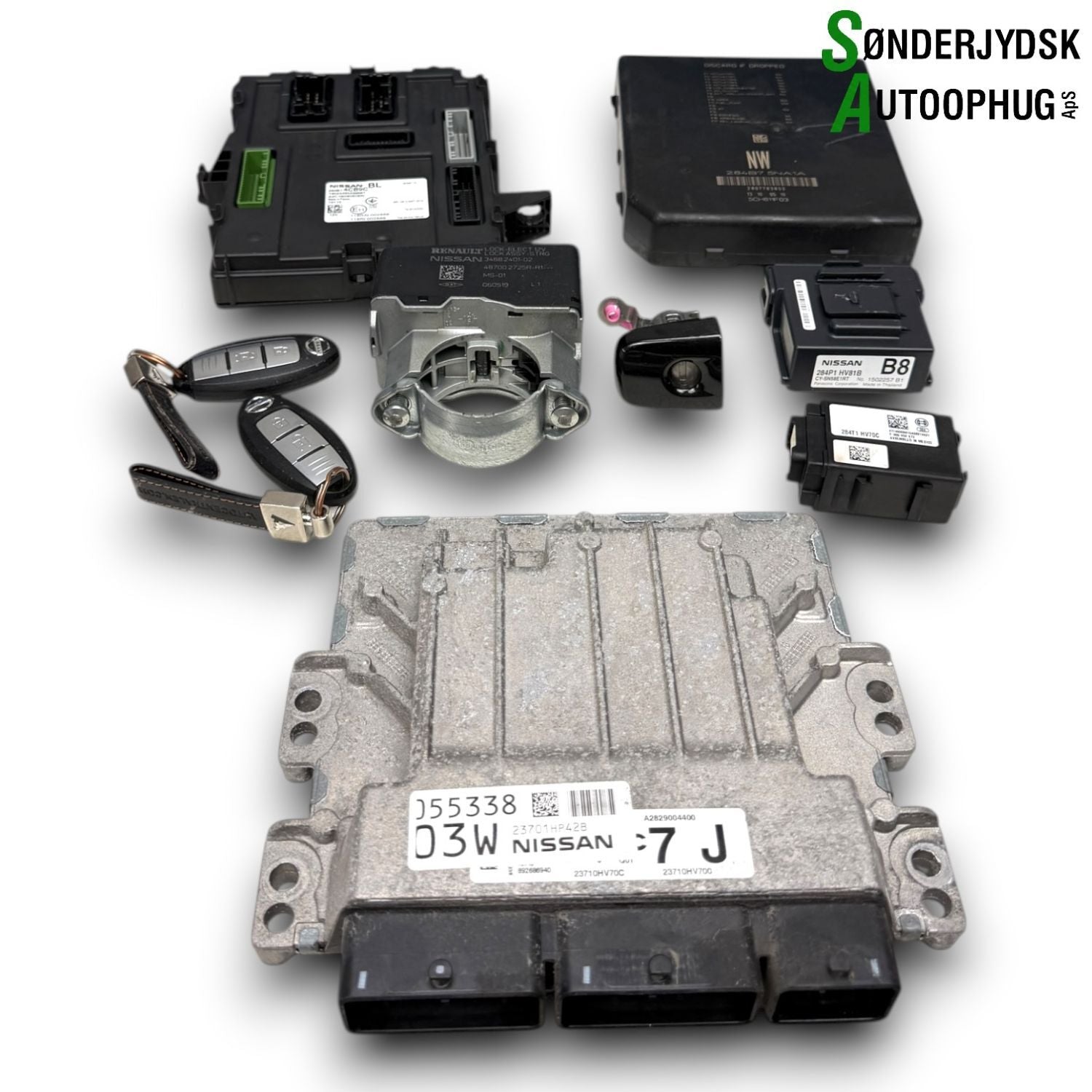 Nissan Qashqai Låsesæt  Med OEM Nr. 284B14CB9C Fra Nissan Ophugger