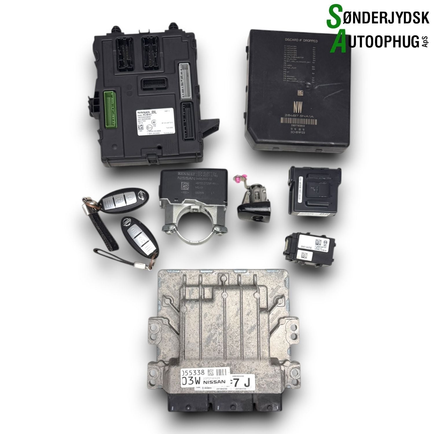 Nissan Qashqai Låsesæt  Med OEM Nr. 487002725R Fra Nissan Ophugger