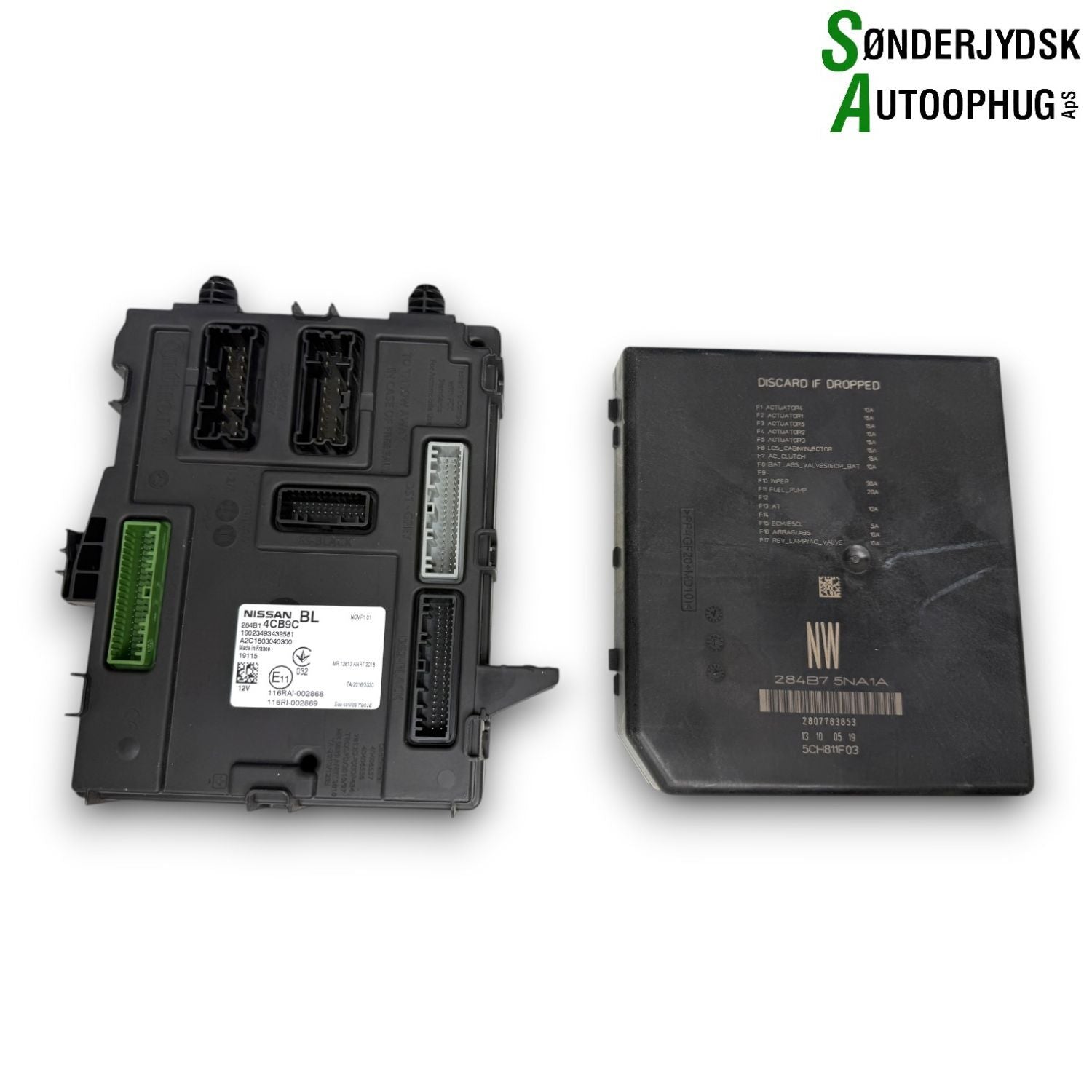 Nissan Qashqai Låsesæt  Med OEM Nr. 284B75NA1A Fra Nissan Ophugger