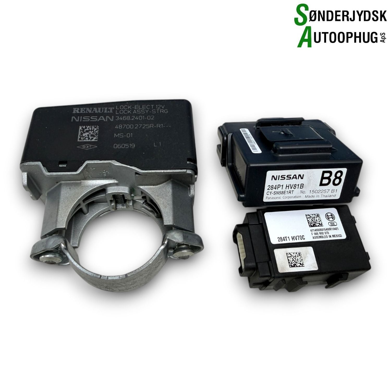 Nissan Qashqai Låsesæt  Med OEM Nr. 23701HP42B Fra Nissan Ophugger